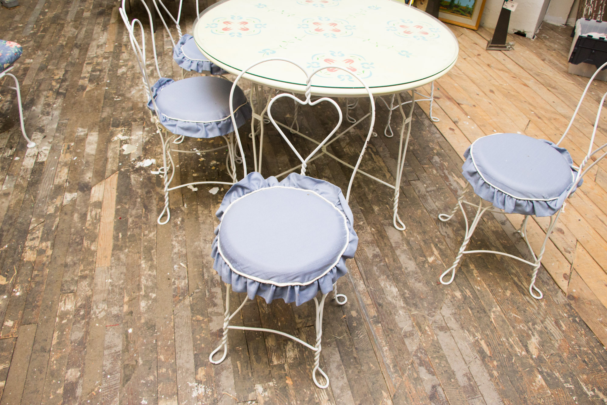 Vintage Ice Cream Parlor Table and Chairs