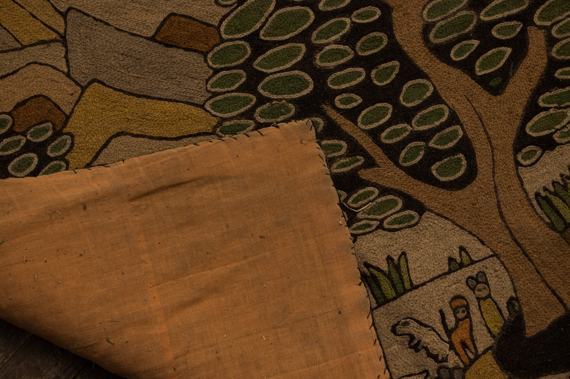 Handmade Andean Style Crewel Wall Hanging