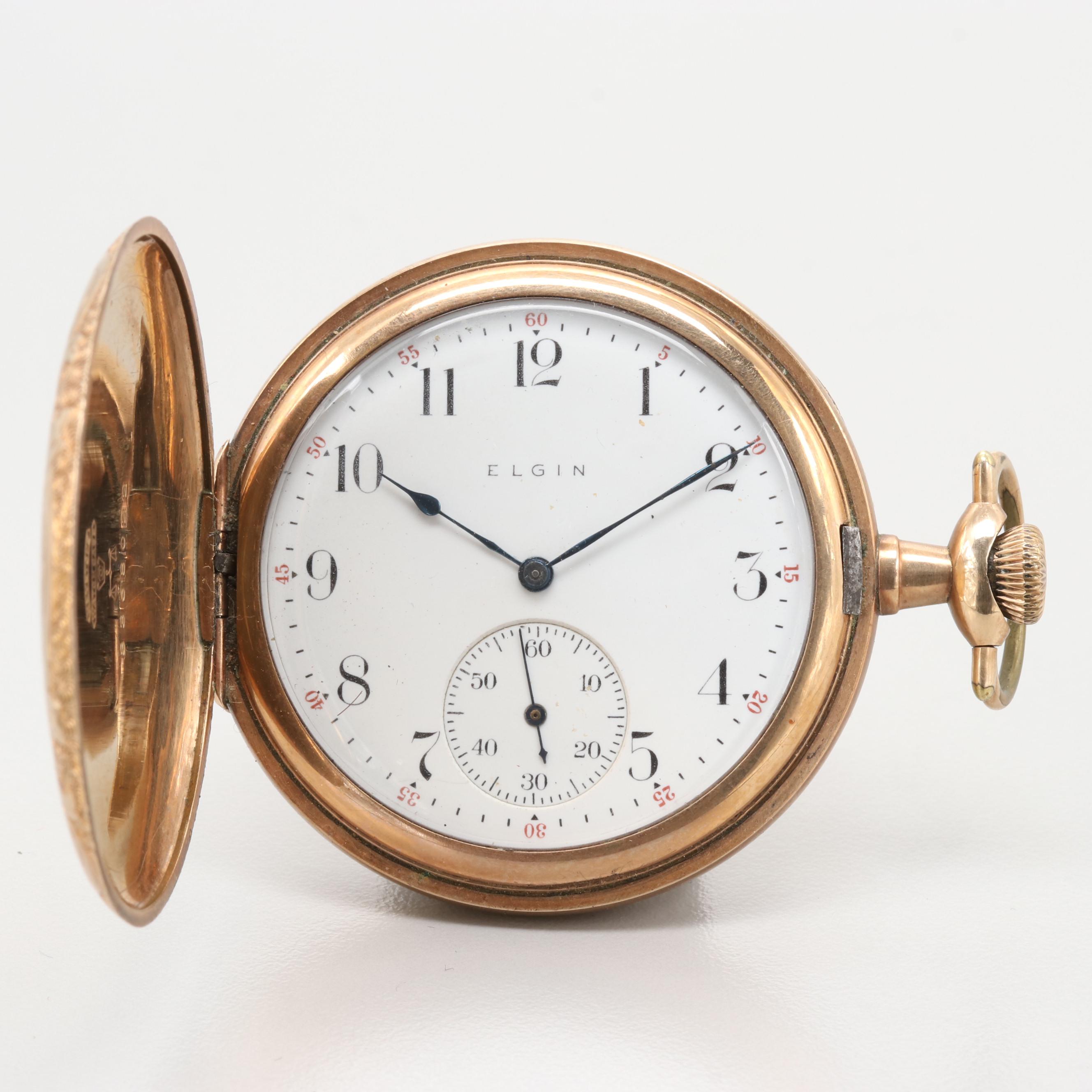 Elgin Gold Filled Hunting Case Pocket Watch, Circa 1912