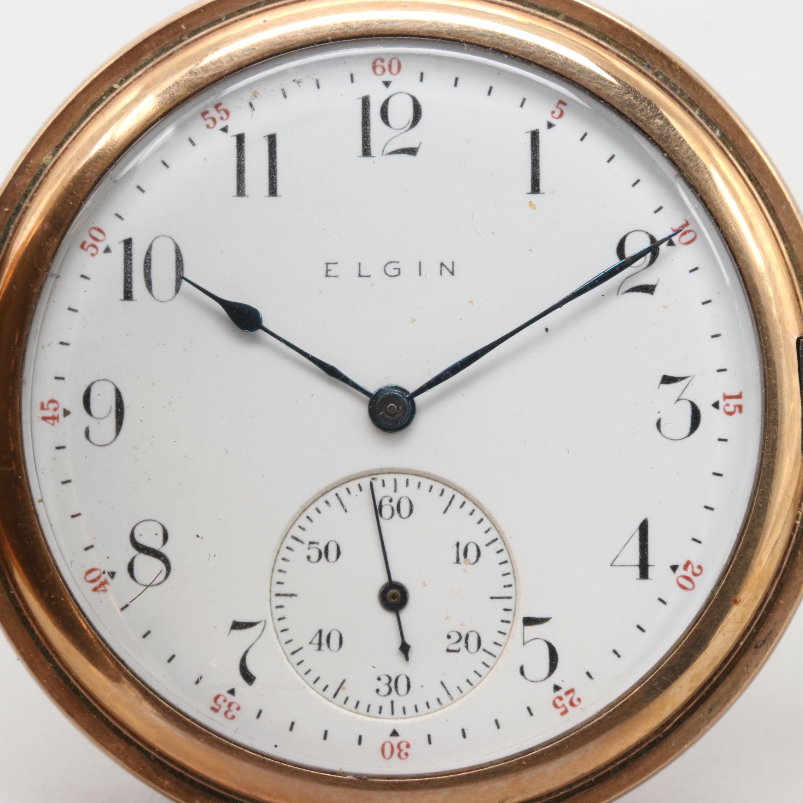 Elgin Gold Filled Hunting Case Pocket Watch, Circa 1912