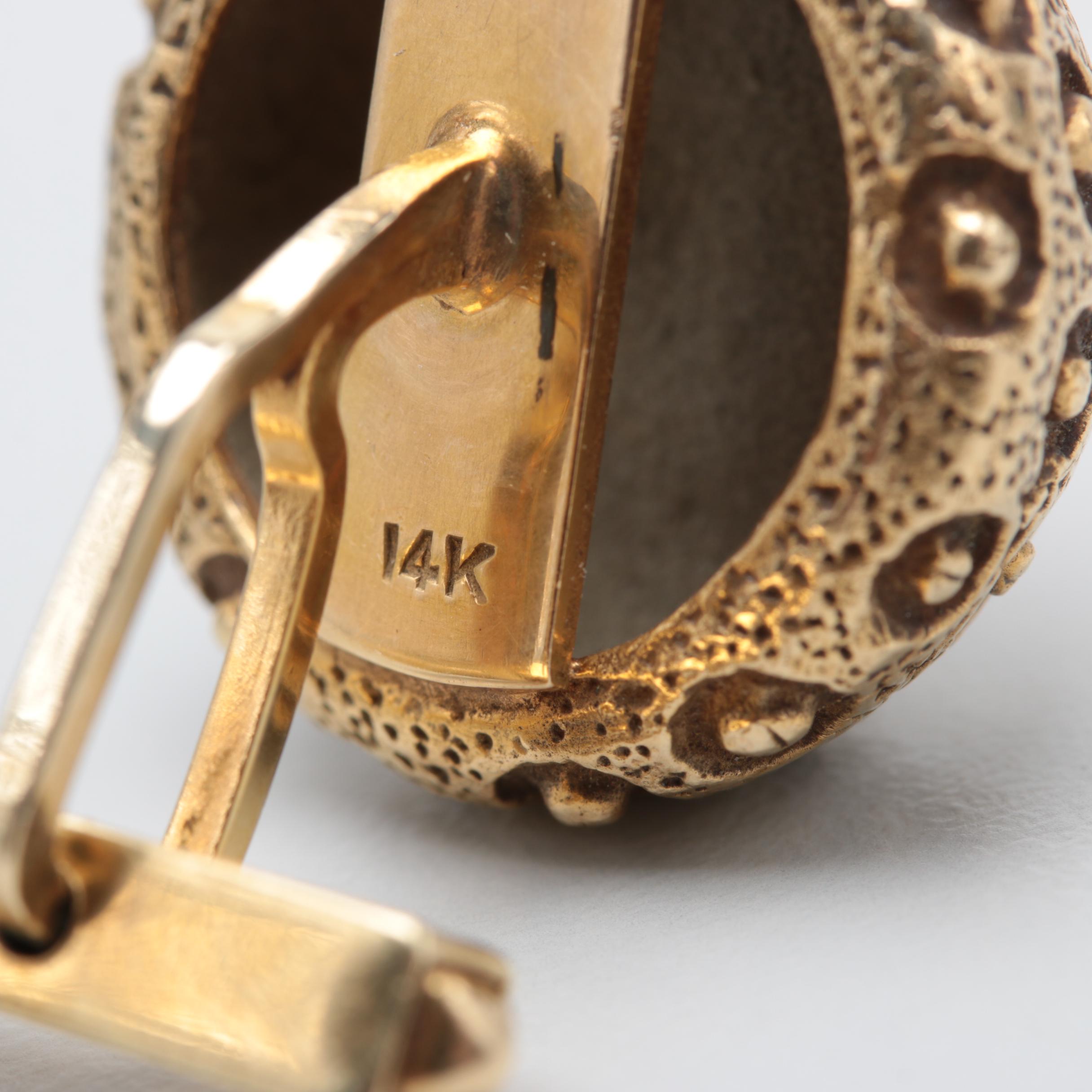 14K Yellow Gold Cufflinks