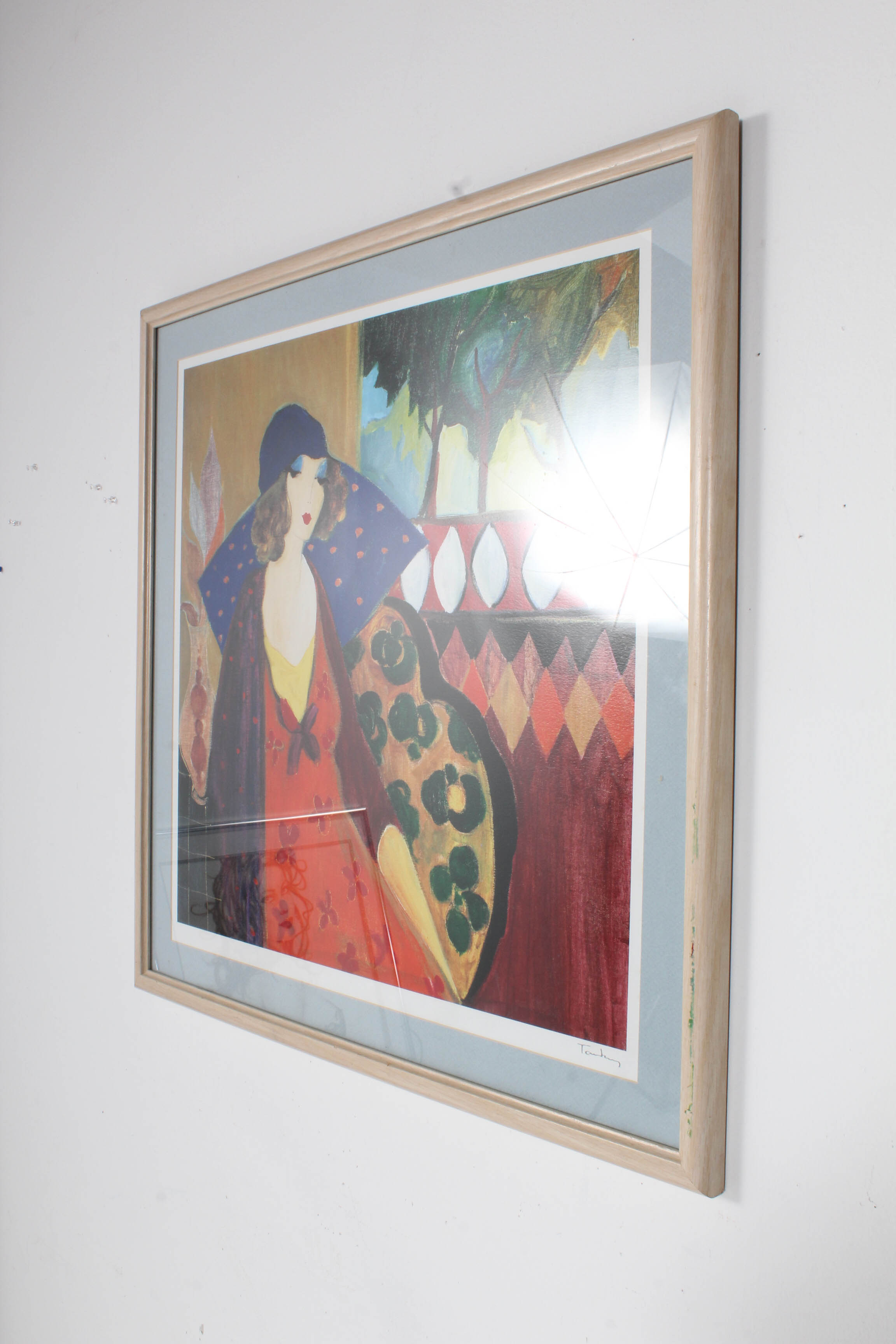 After Itzchak Tarkay "Indigo Chapeau" Offset Lithograph