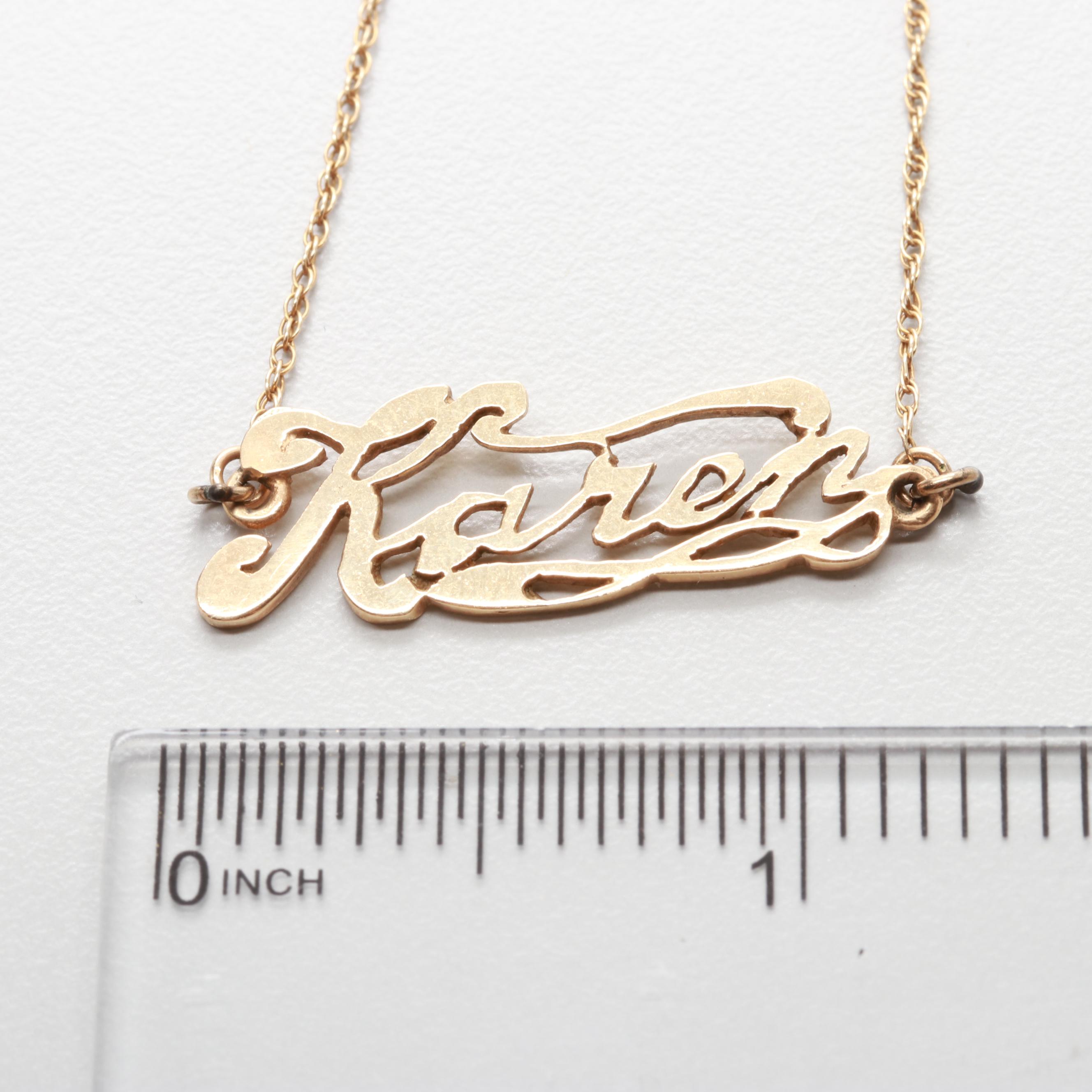 14K Yellow Gold "Karen" Necklace