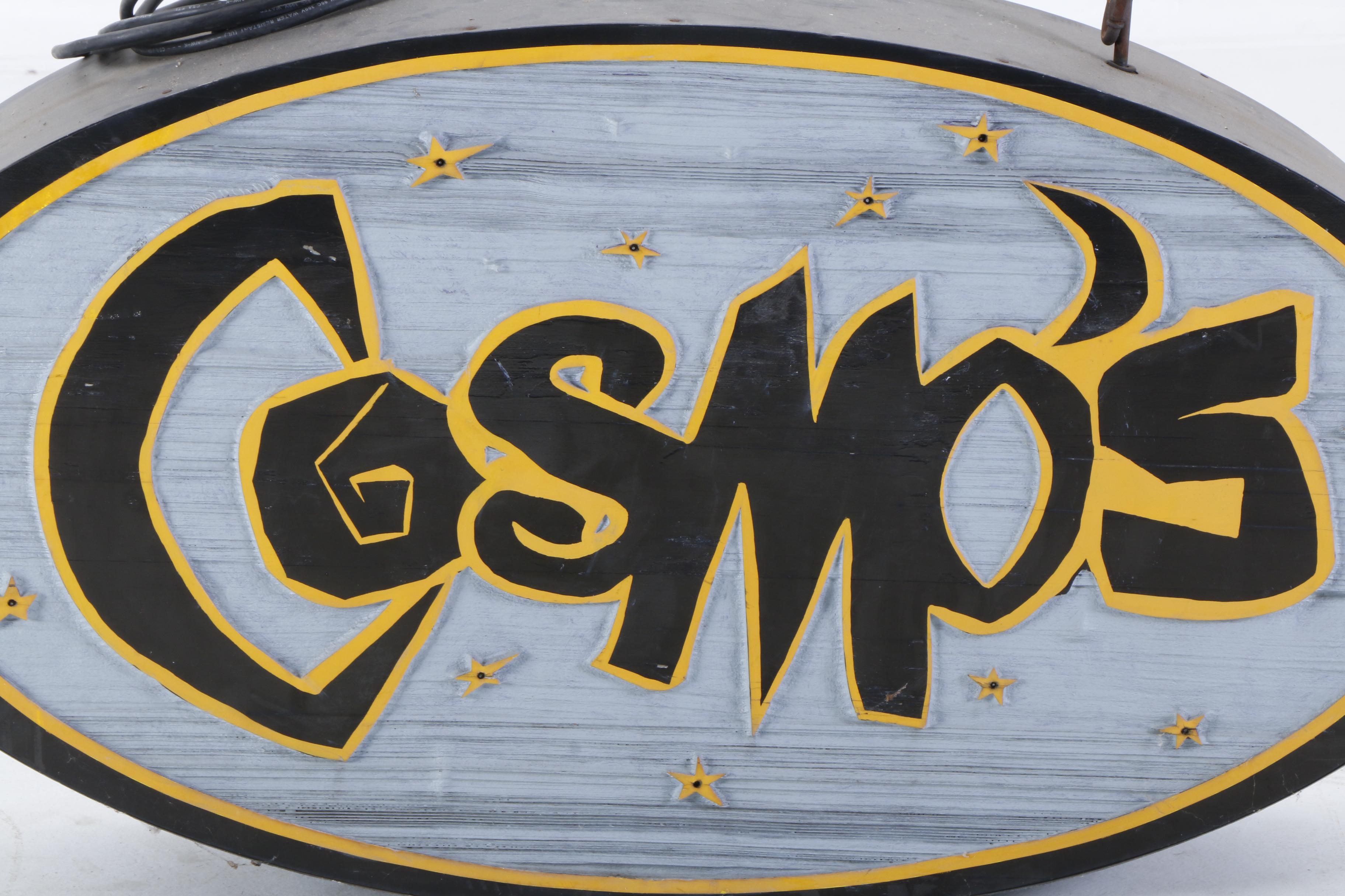 Illuminated Sign From Cosmos GrillePub Restaurant Covington, Kentucky