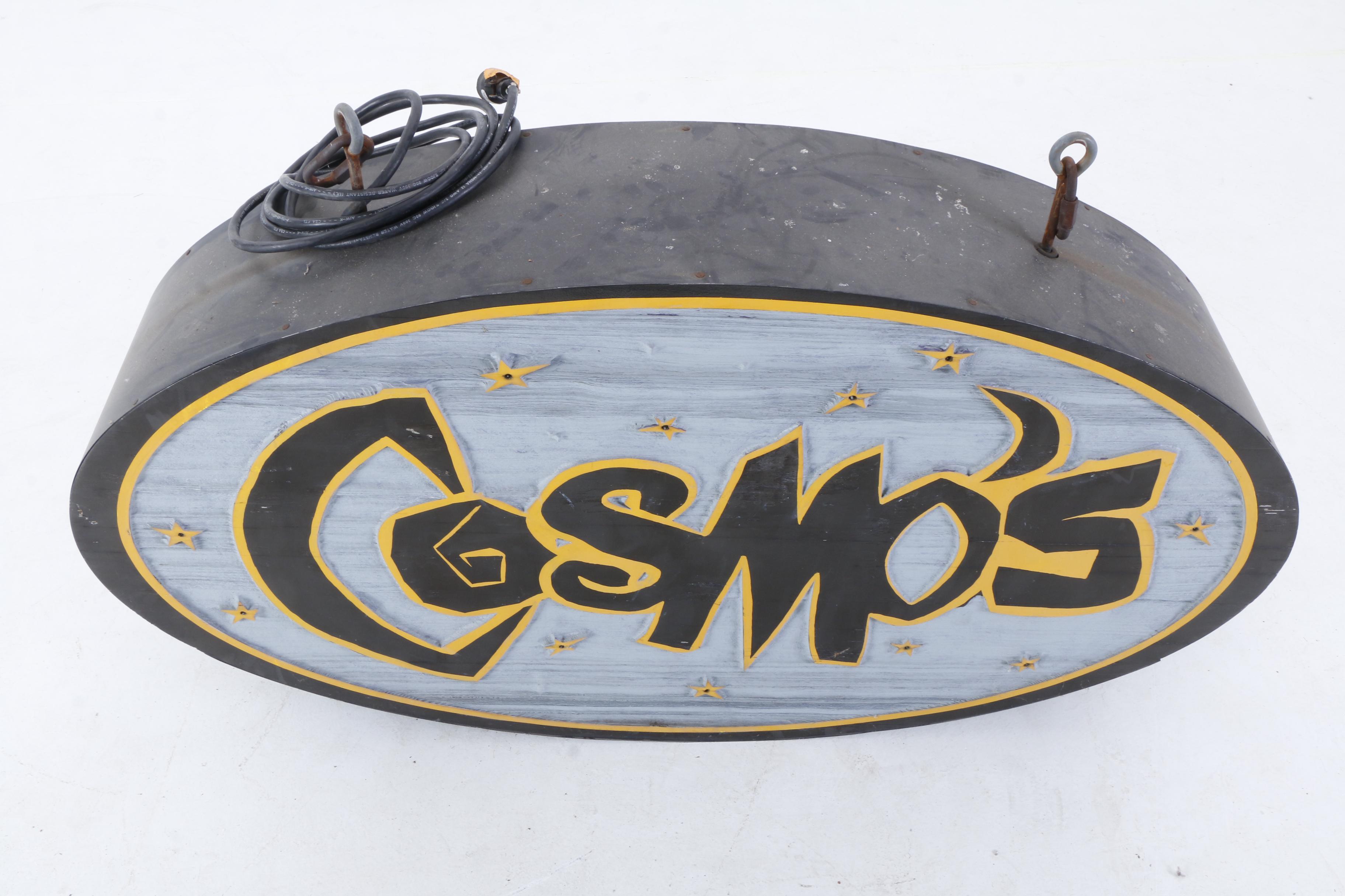 Illuminated Sign From Cosmos GrillePub Restaurant Covington, Kentucky