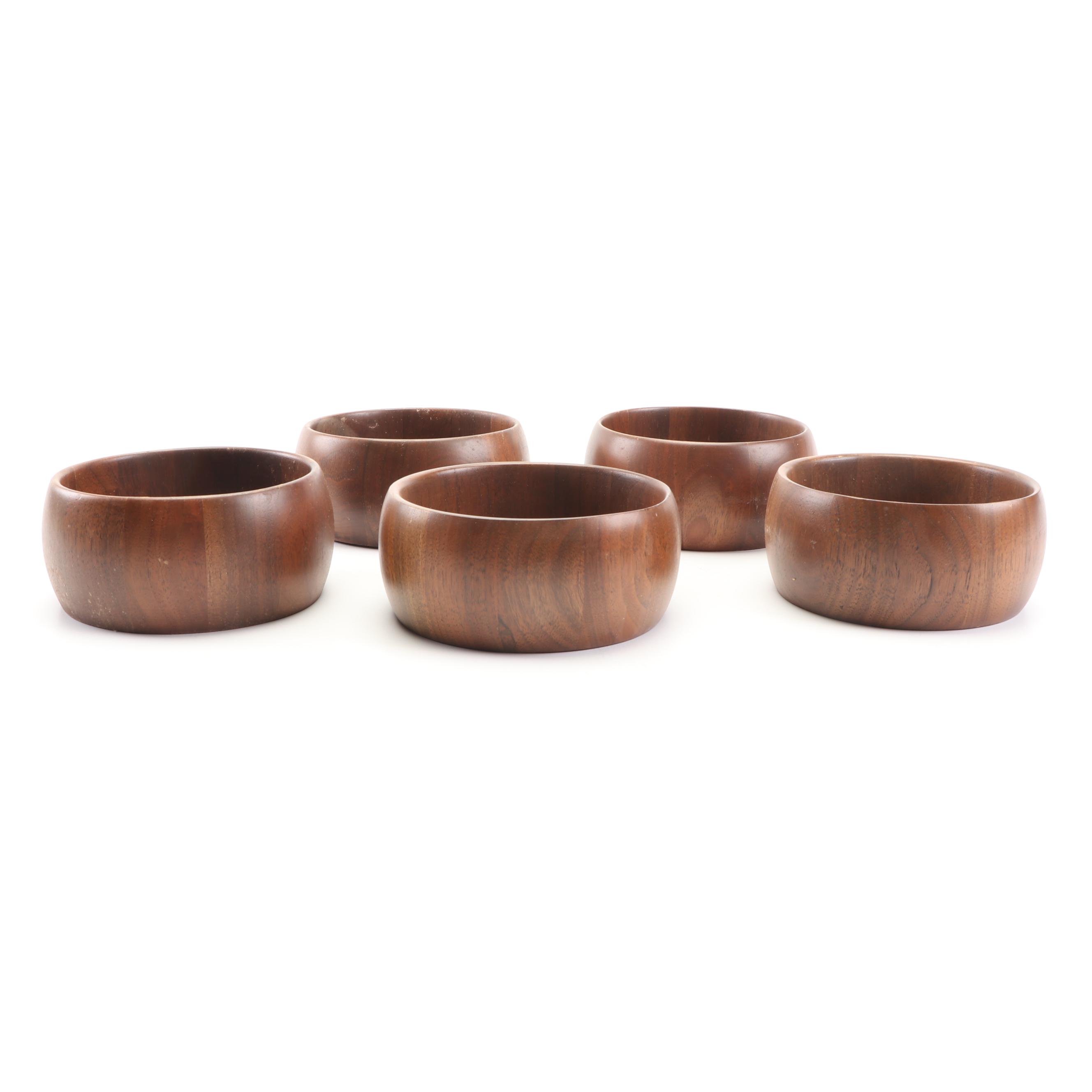 Walnut Salad Bowl Set