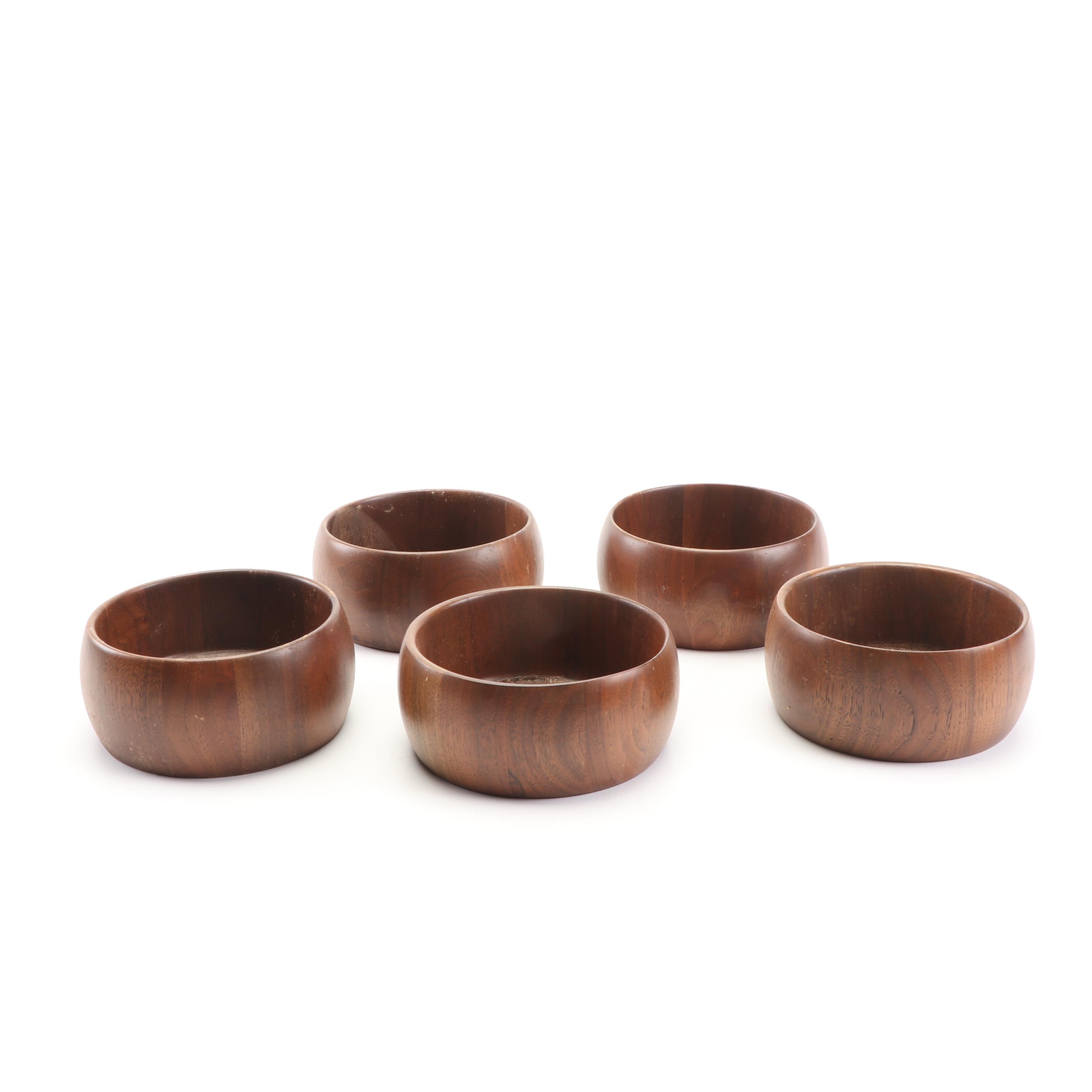 Walnut Salad Bowl Set