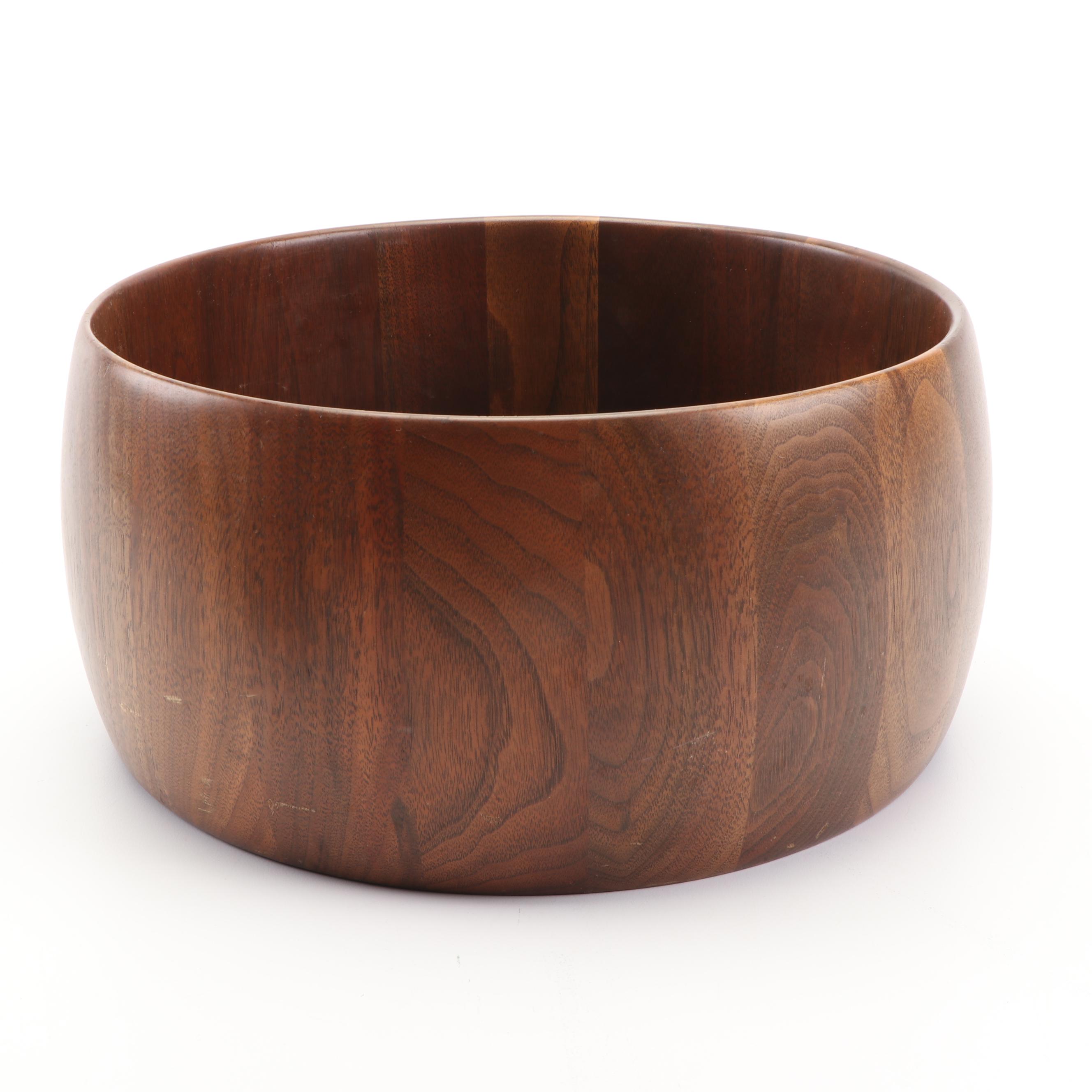 Walnut Salad Bowl Set