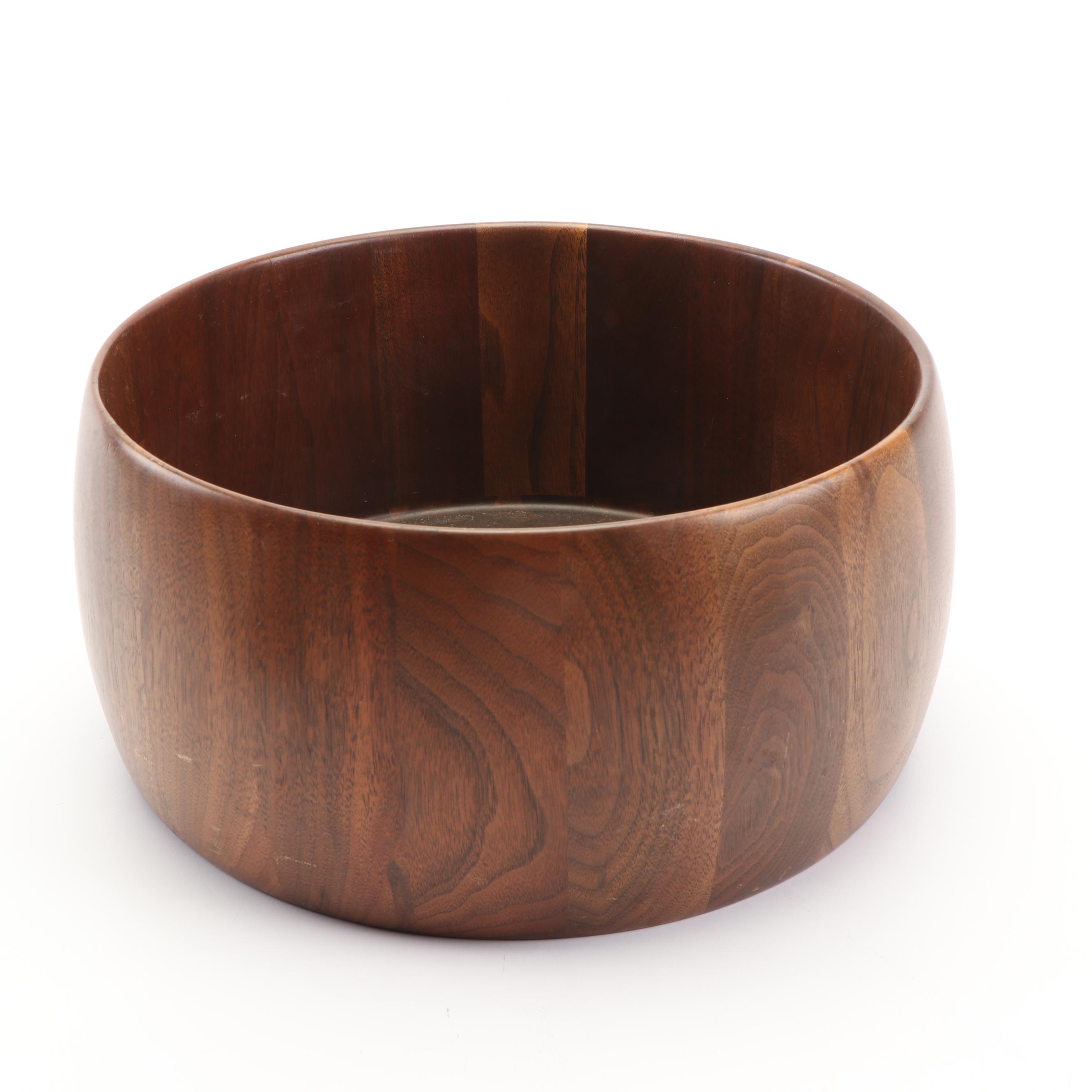 Walnut Salad Bowl Set