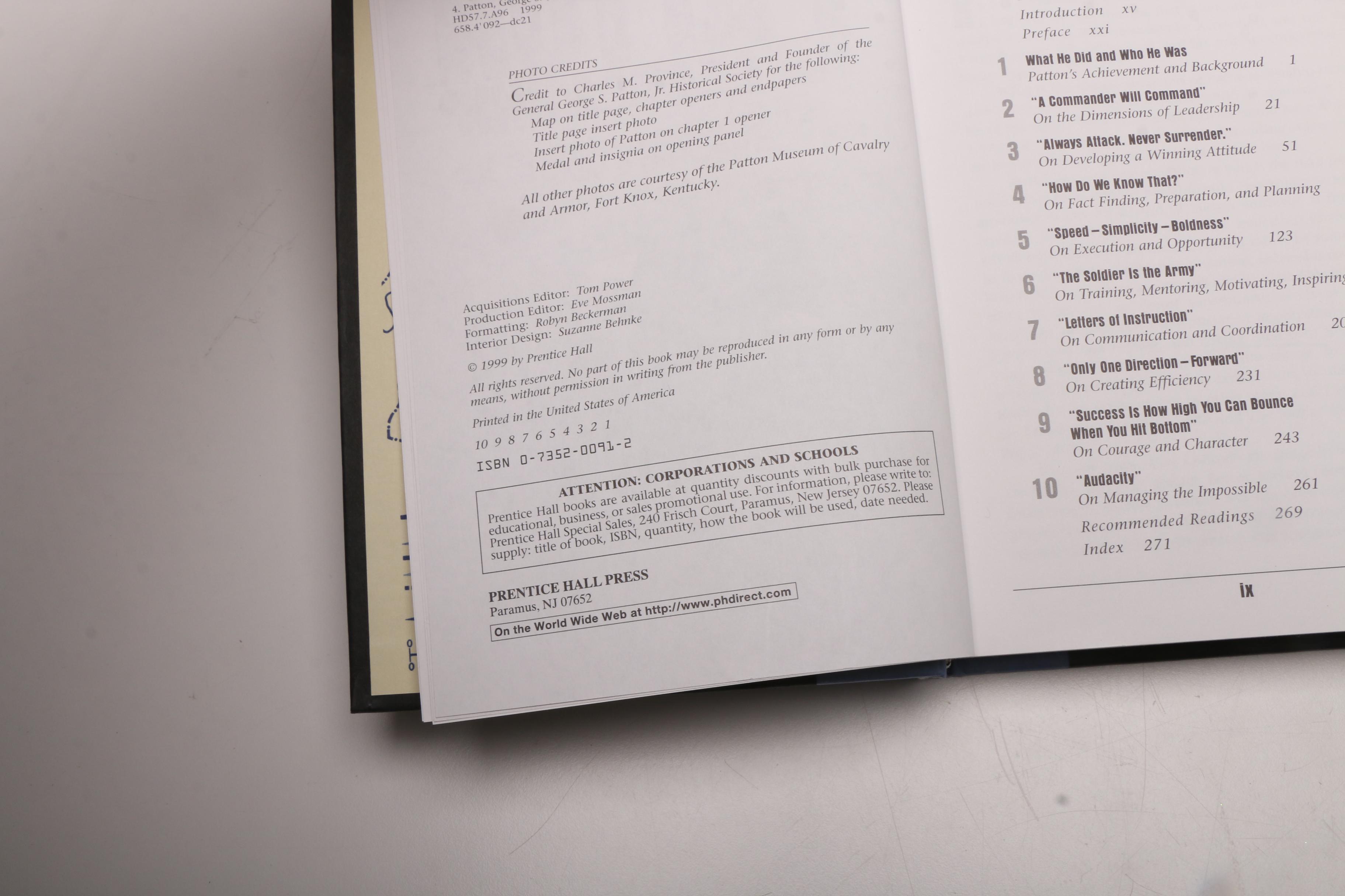 Nonfiction Books including First Edition "Patton on Leadership" by Alan Axelrod