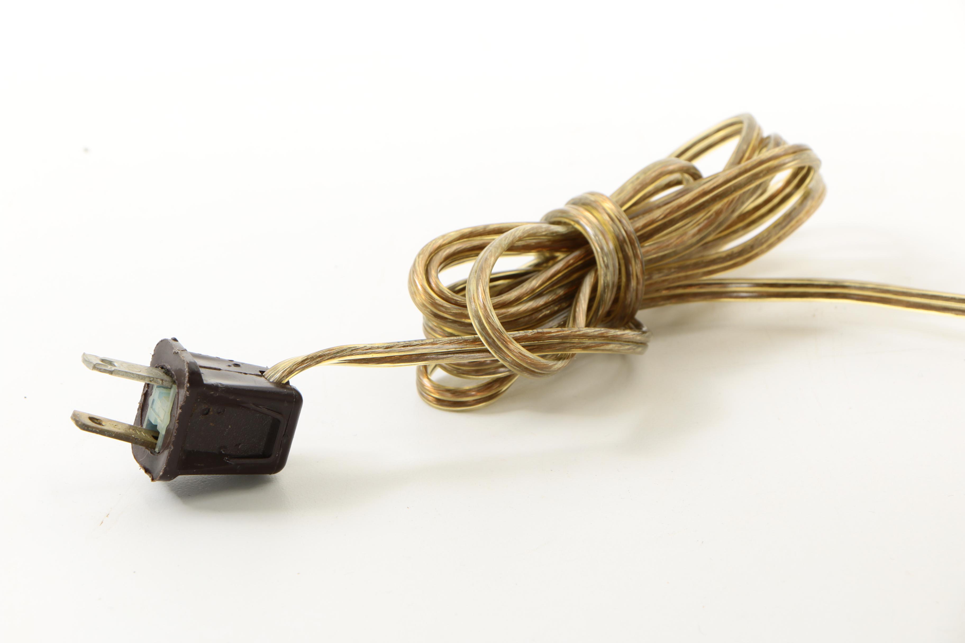 Empire Style Chapman Brass Swan Bouillotte Lamps with Tole Lamp Shades, 1972