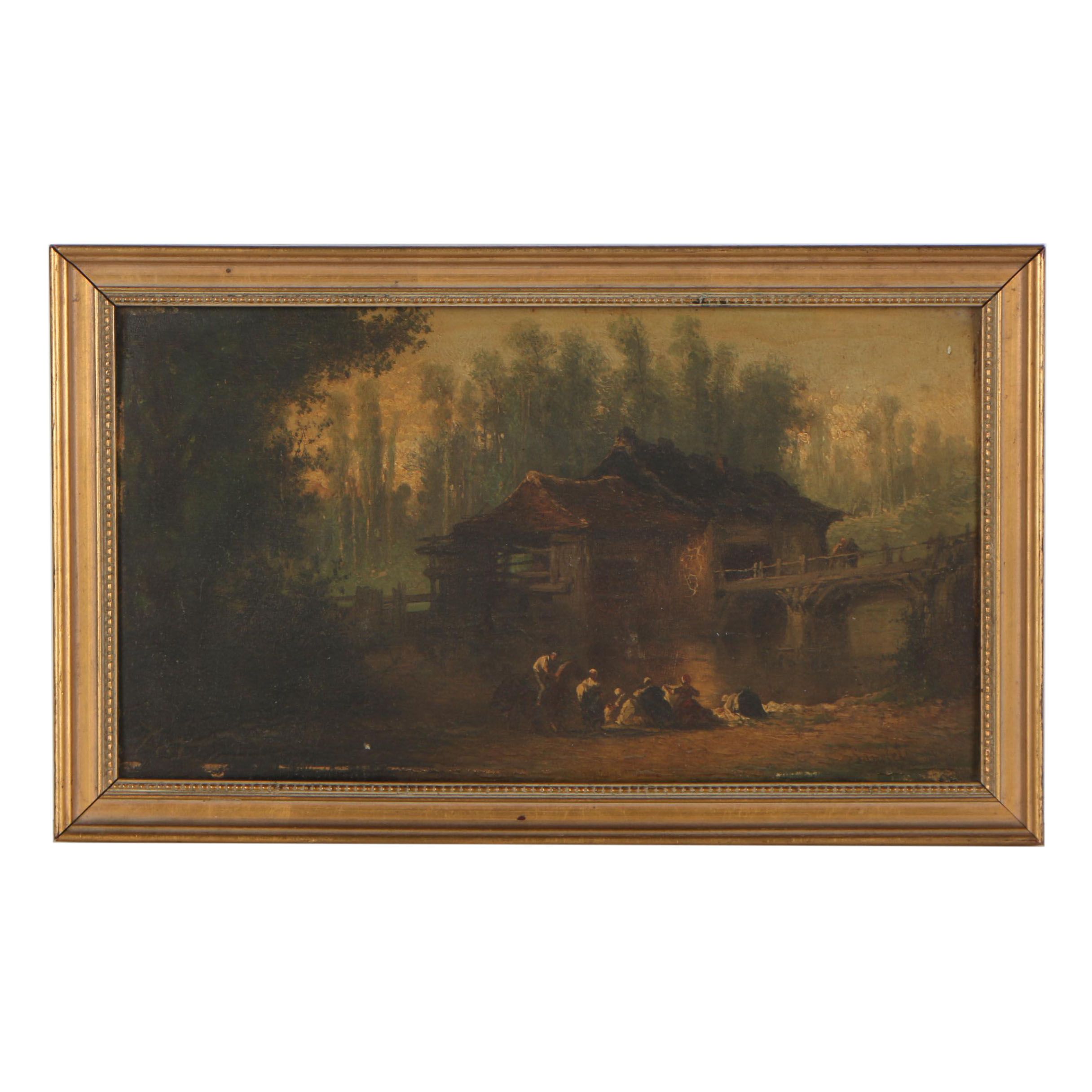 19th Century Pastoral Oil Painting