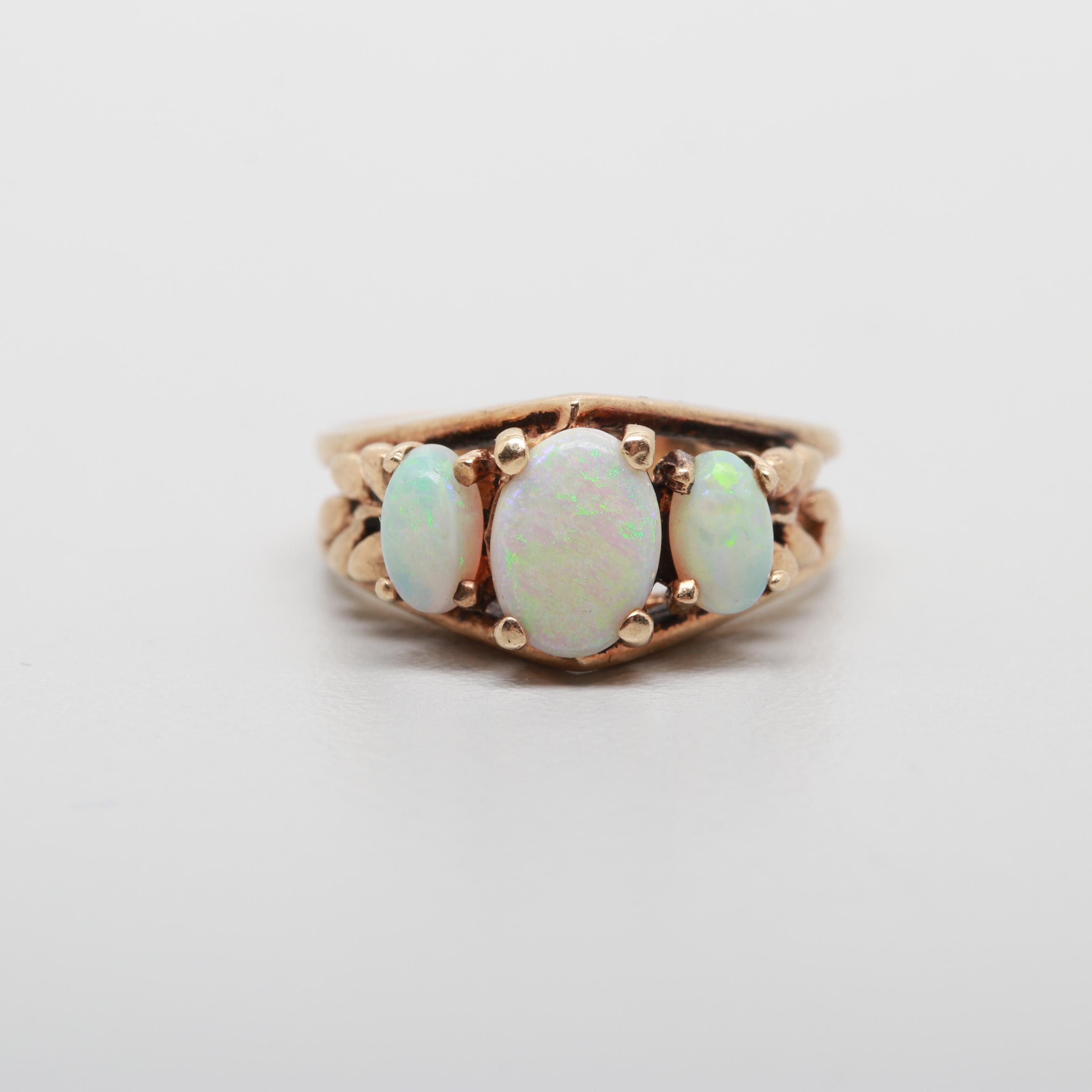 10K Yellow Gold Opal Ring