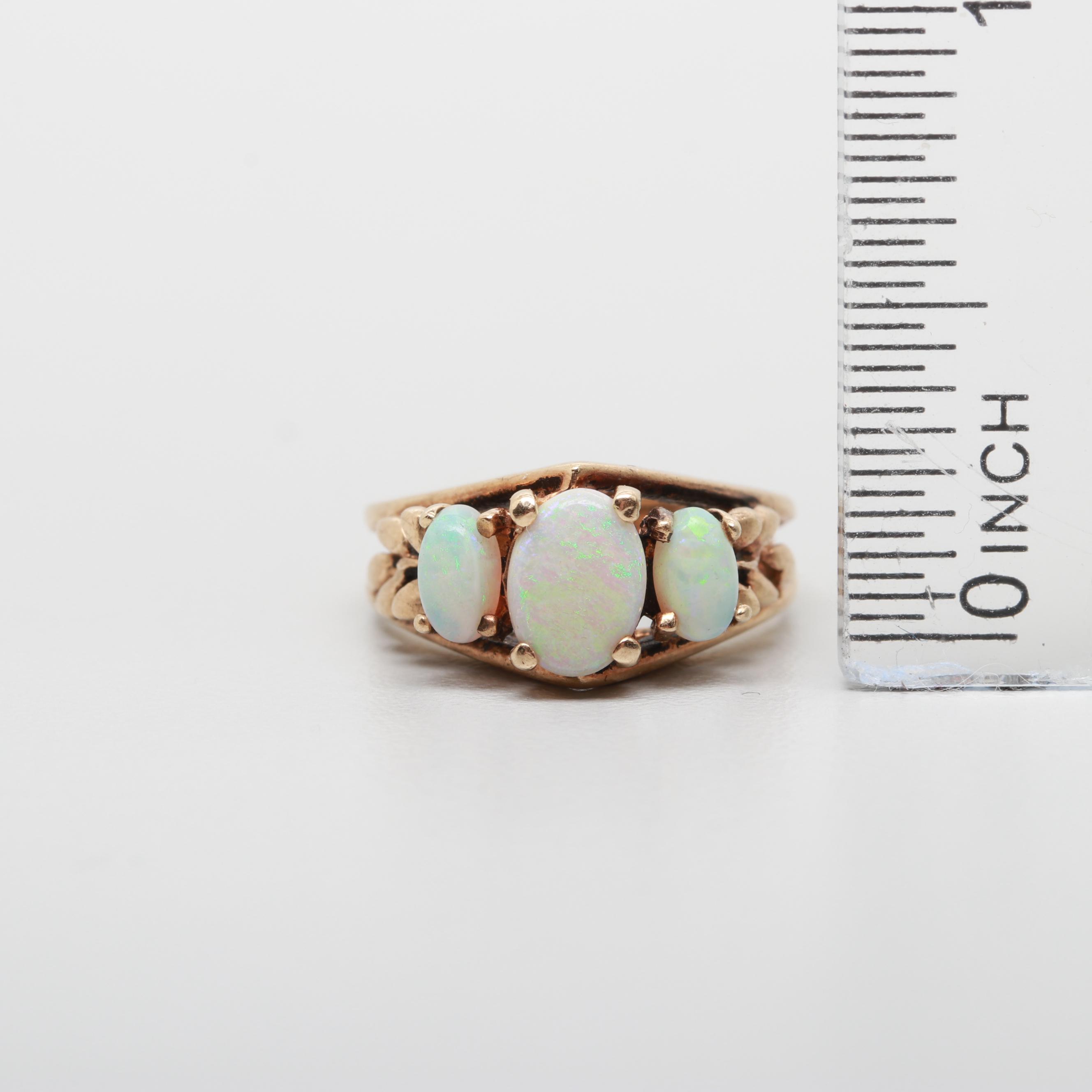 10K Yellow Gold Opal Ring