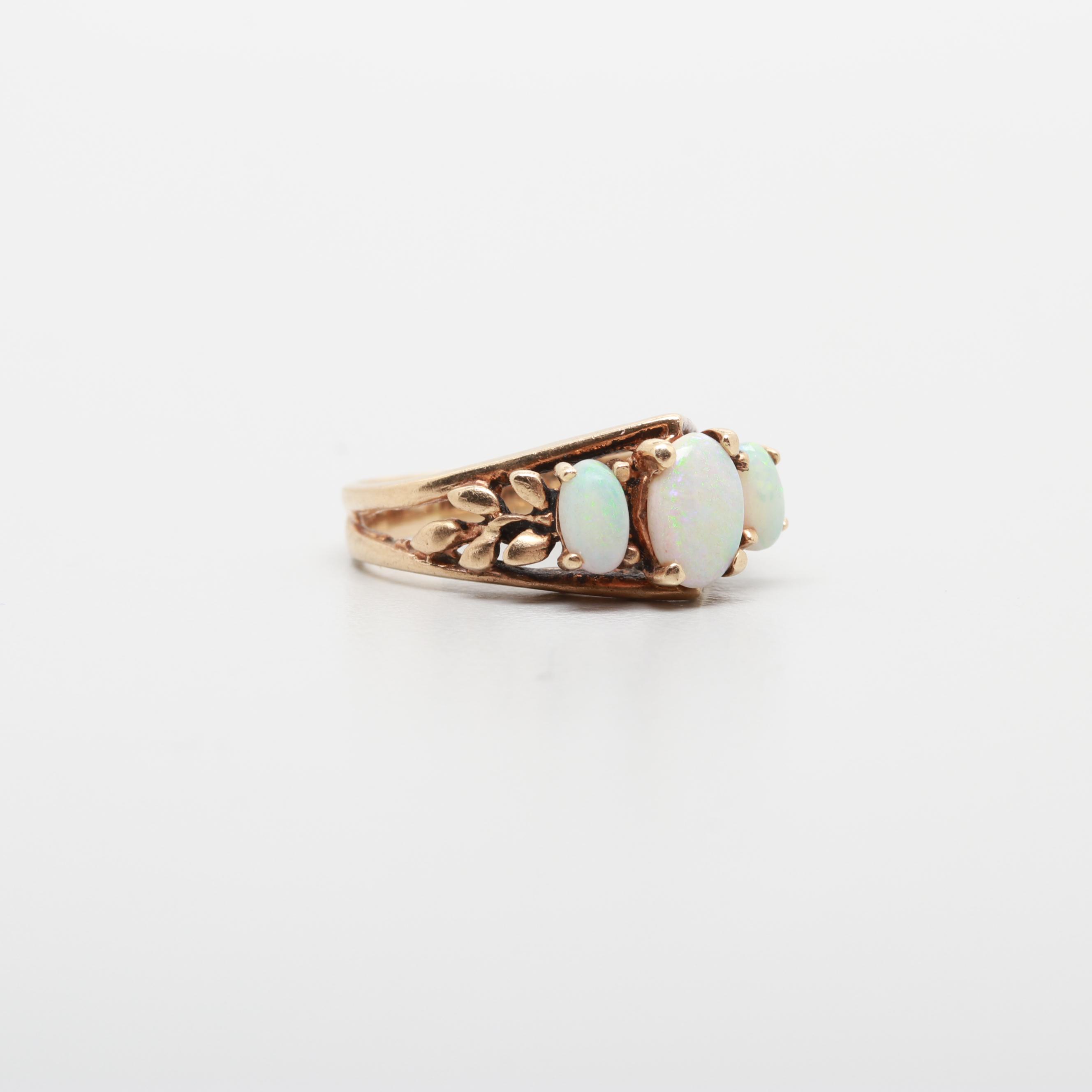 10K Yellow Gold Opal Ring