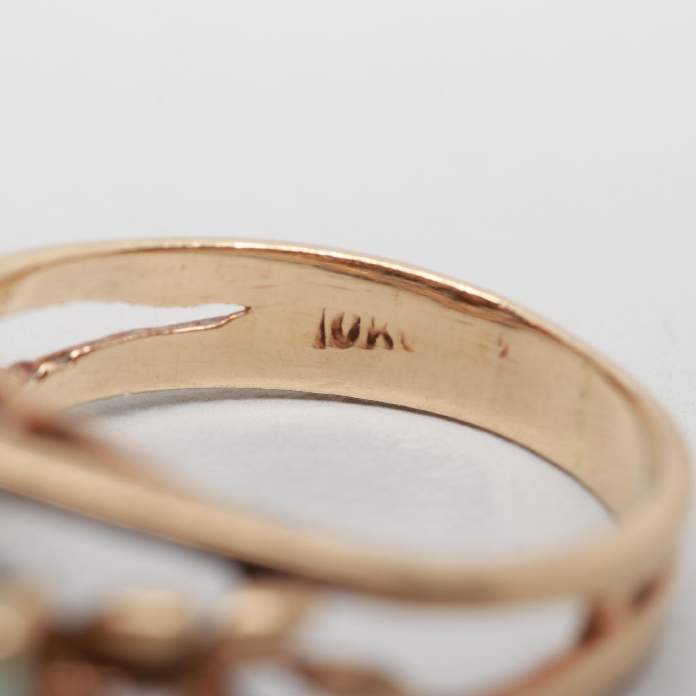 10K Yellow Gold Opal Ring