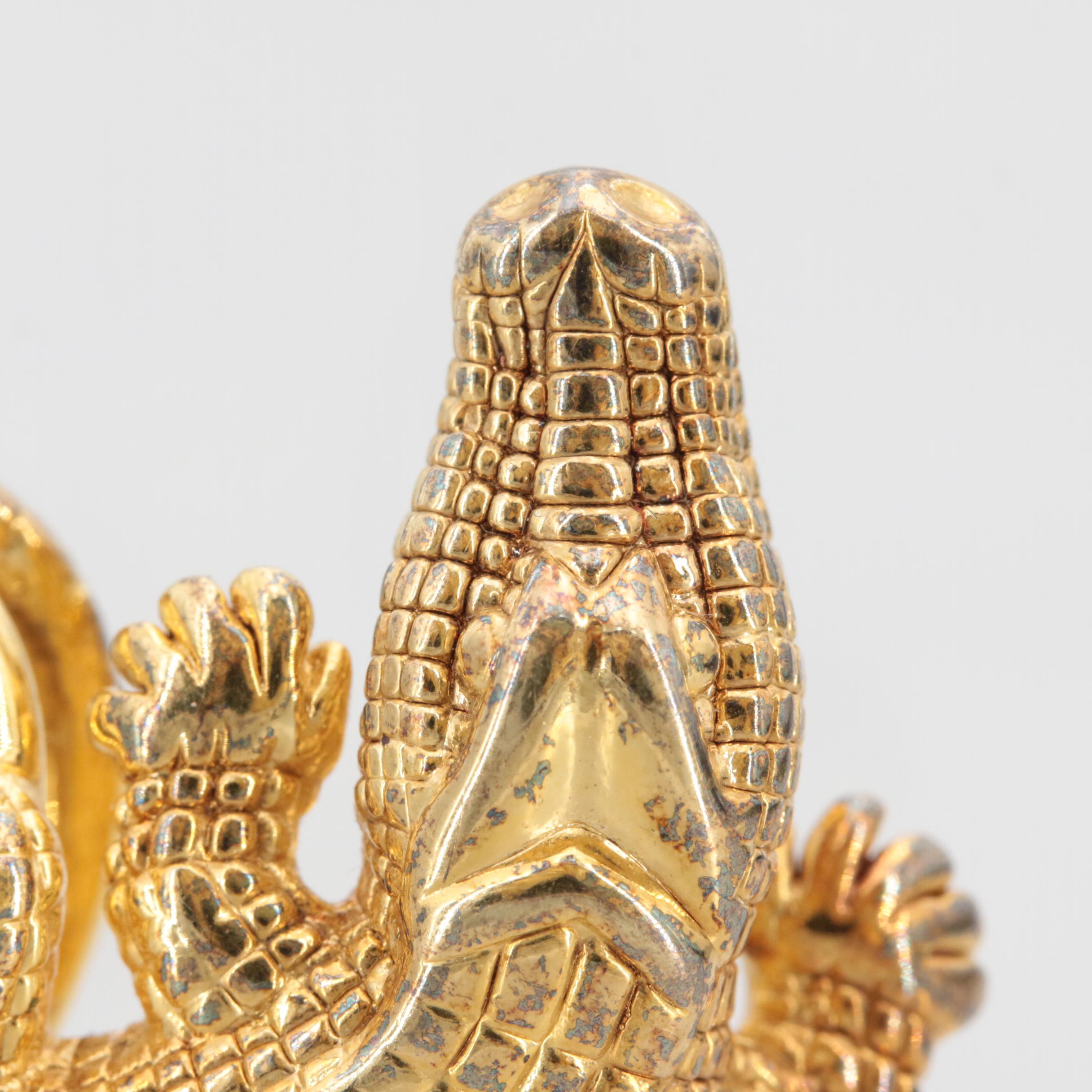 Carla 14K Yellow Gold Alligator Slide Pendant