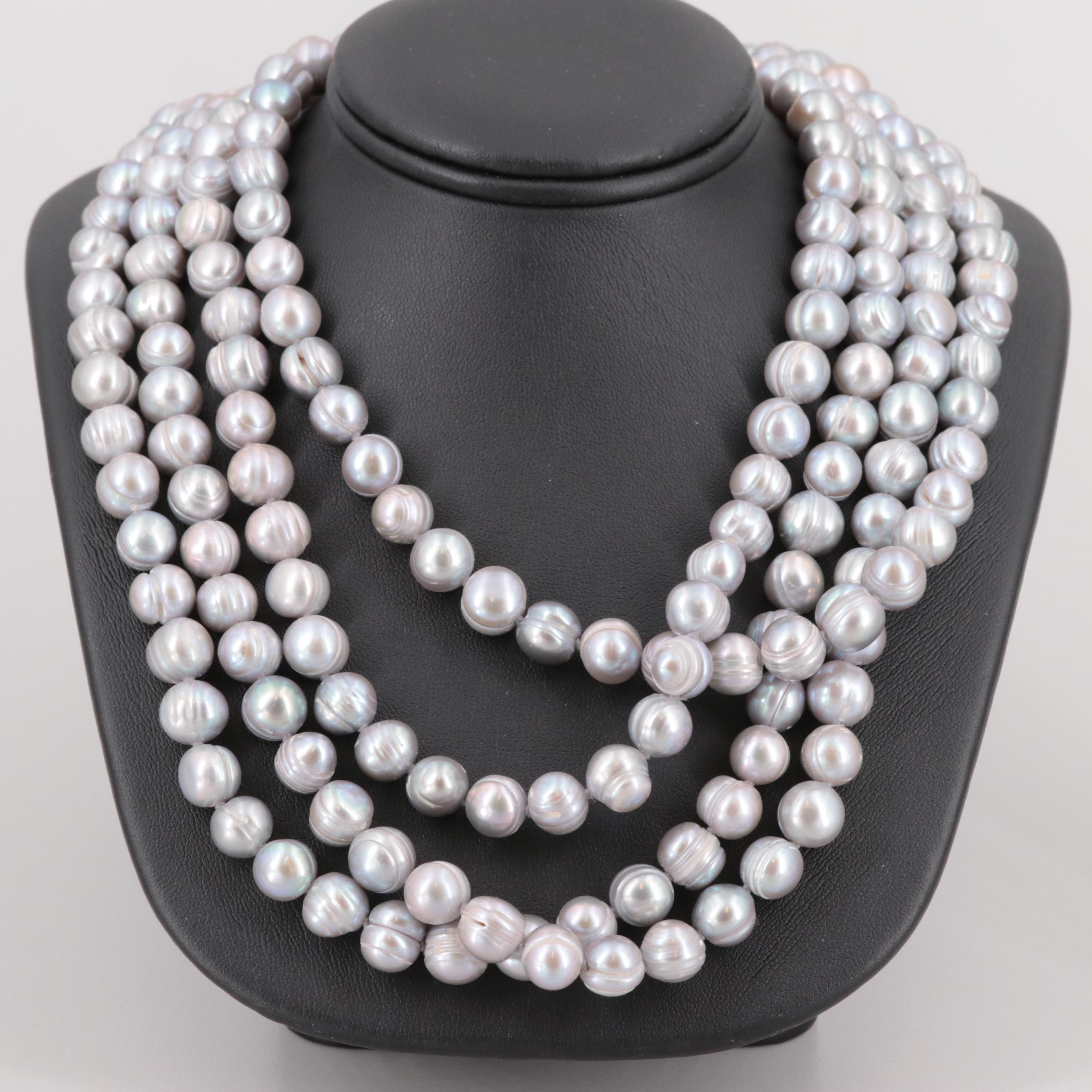 Cultured Pearl Continuous Necklace
