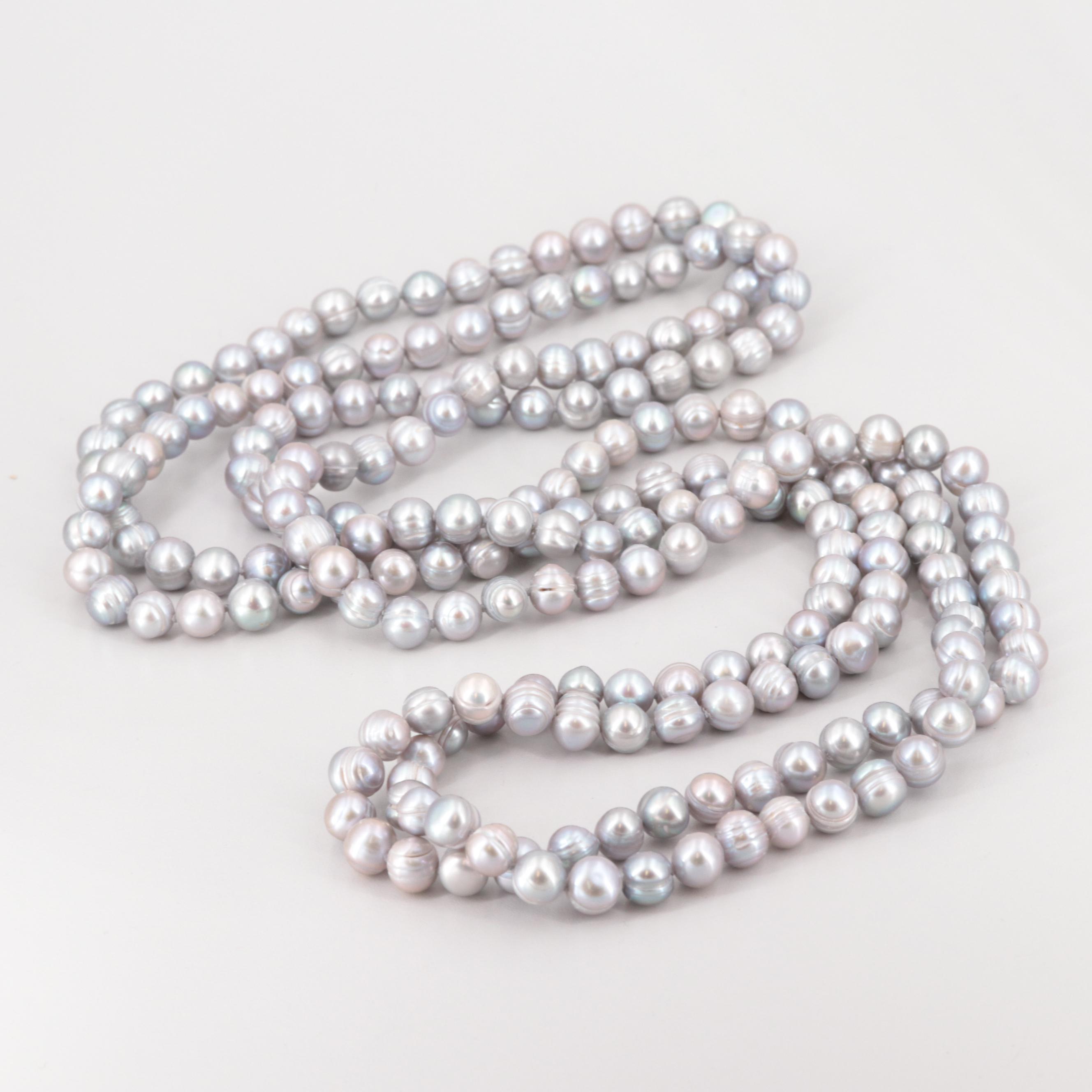 Cultured Pearl Continuous Necklace