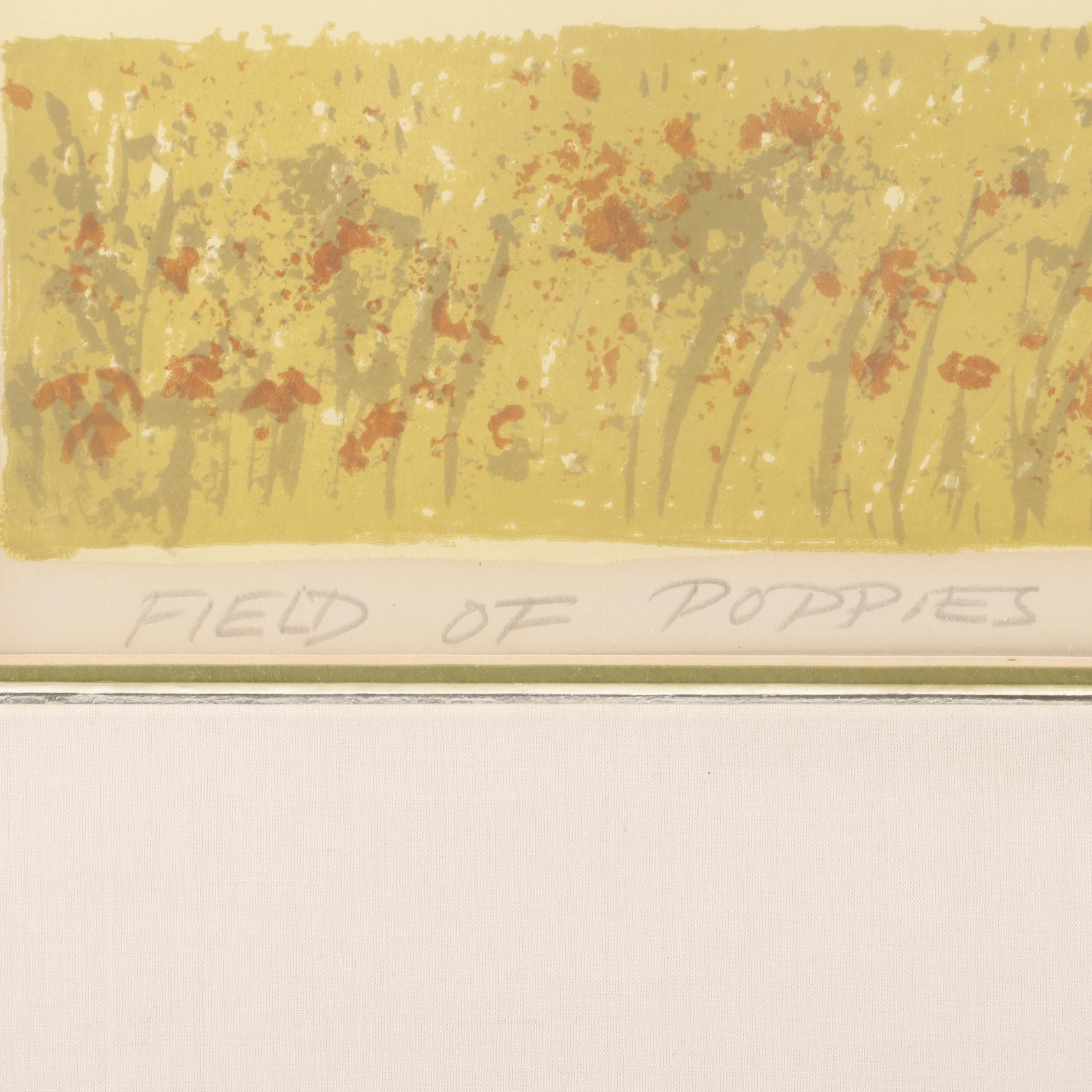 Carl Rantz Serigraph "Field of Poppies"