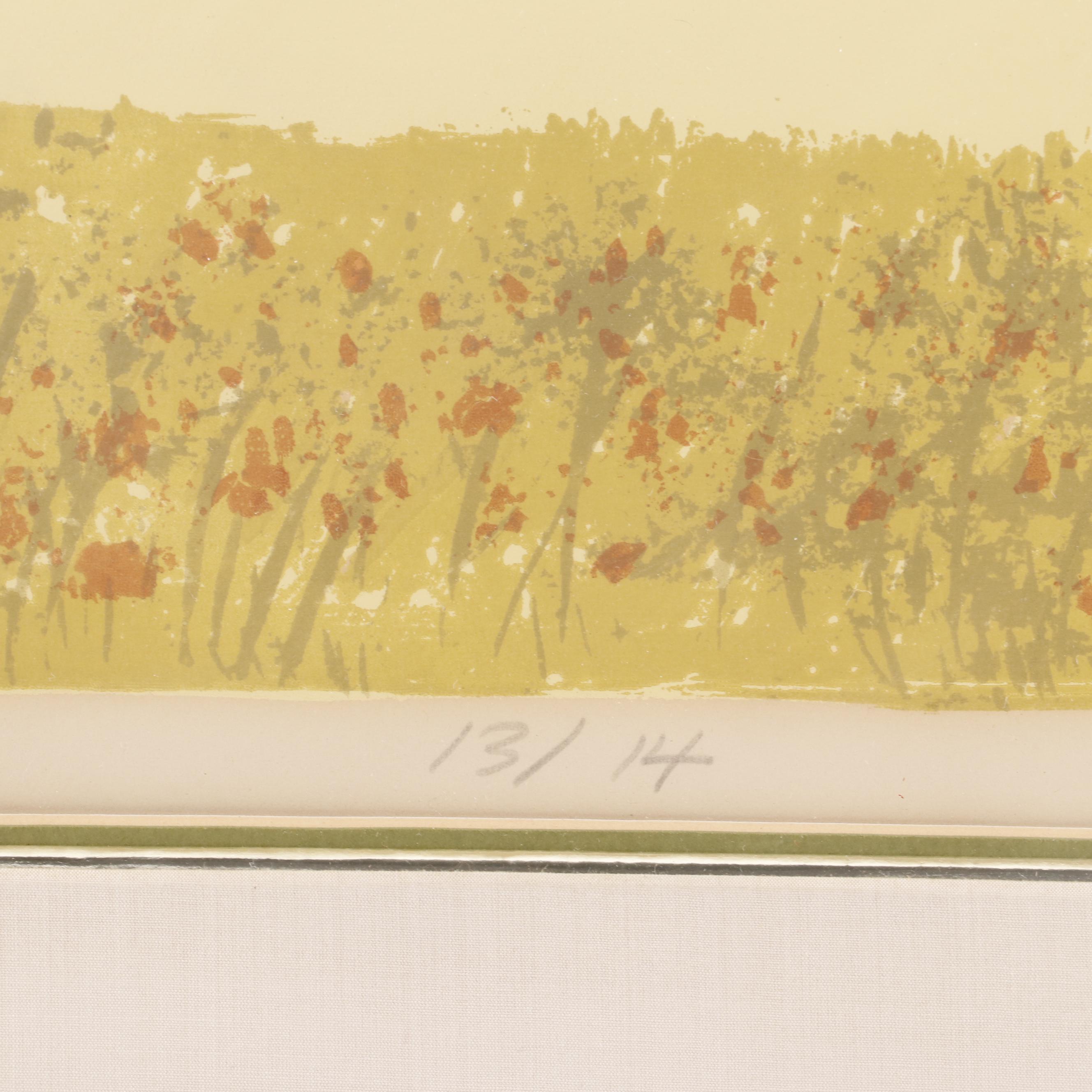 Carl Rantz Serigraph "Field of Poppies"