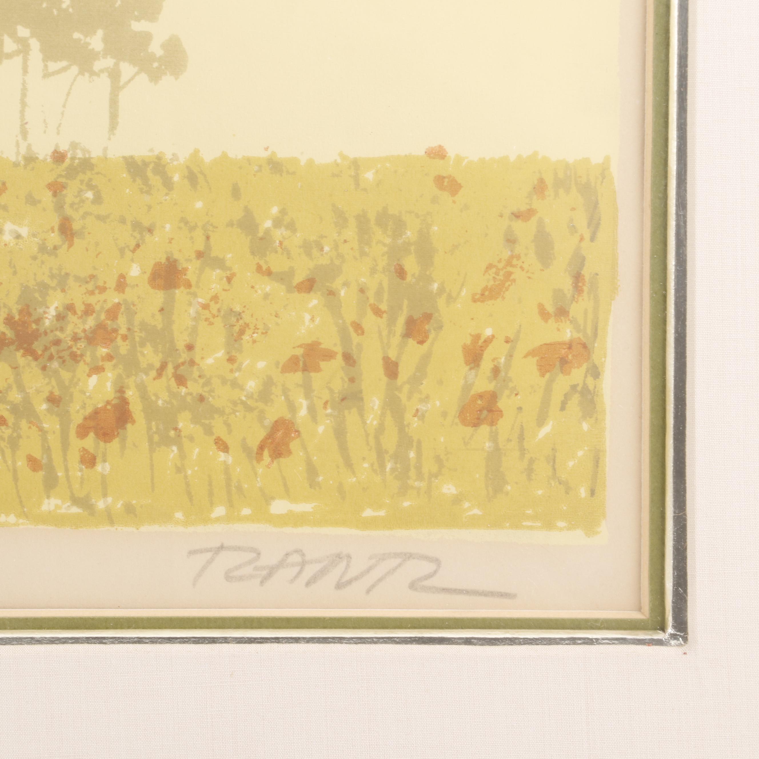 Carl Rantz Serigraph "Field of Poppies"
