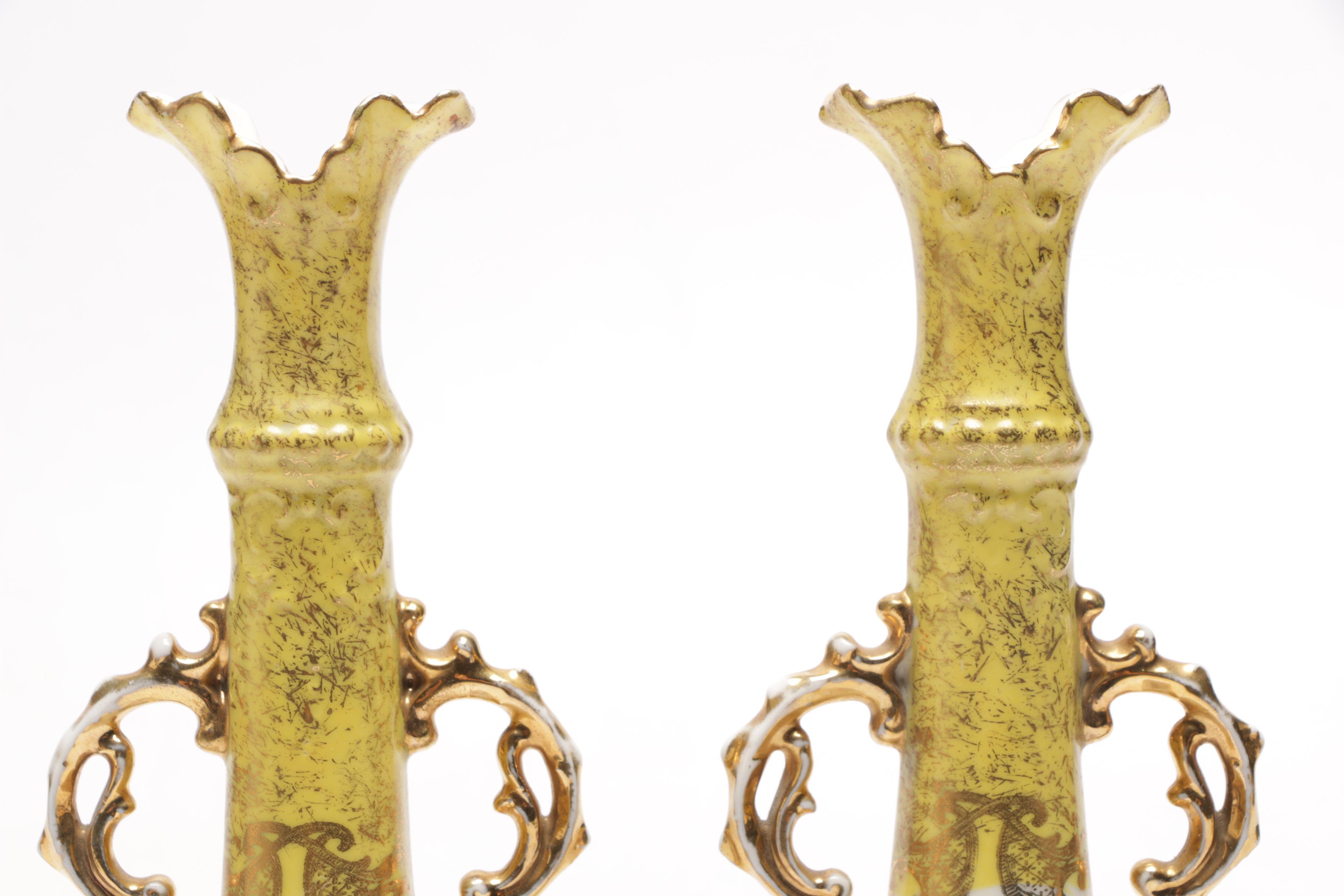 Antique Victoria Carlsbad Austria Vases