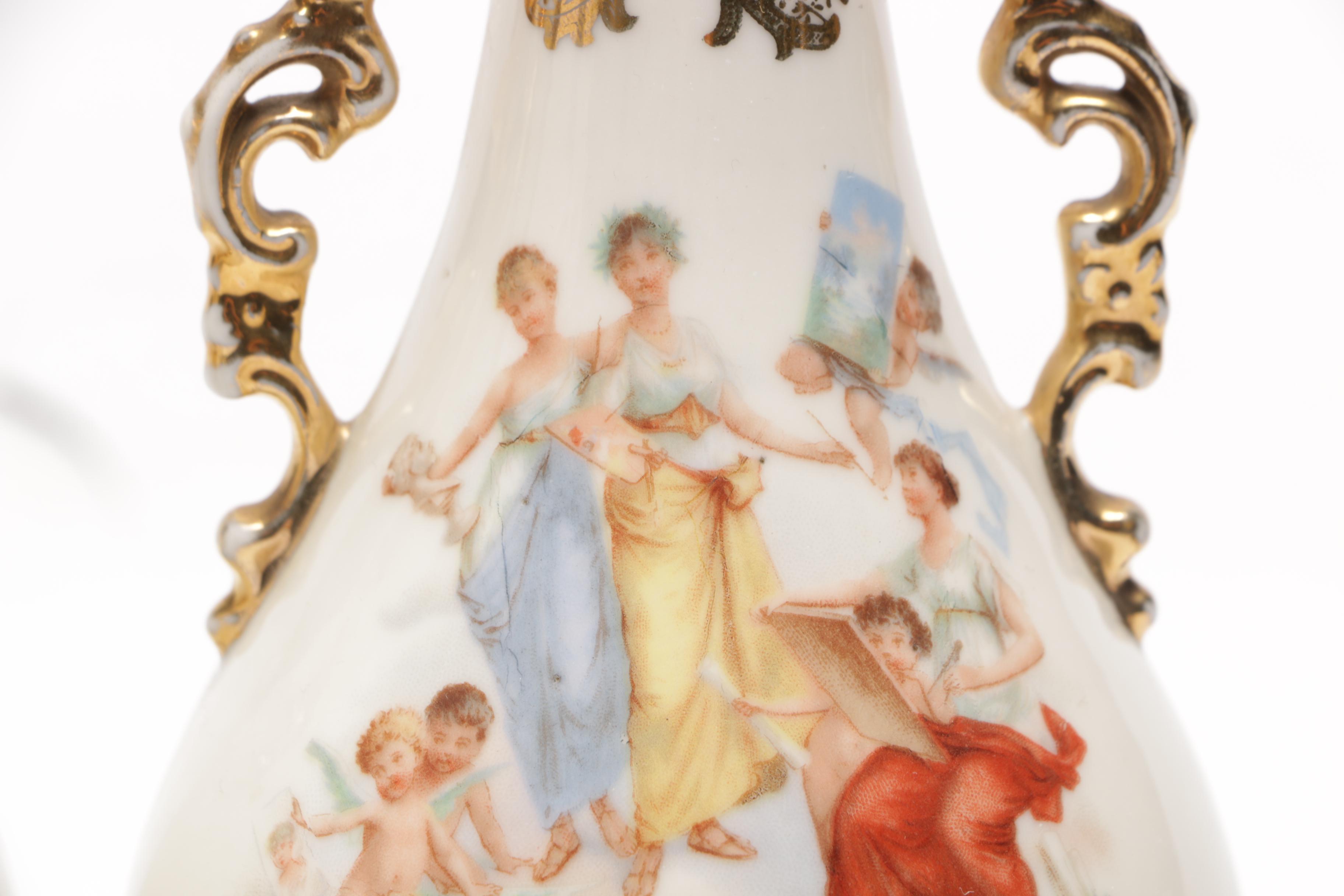 Antique Victoria Carlsbad Austria Vases