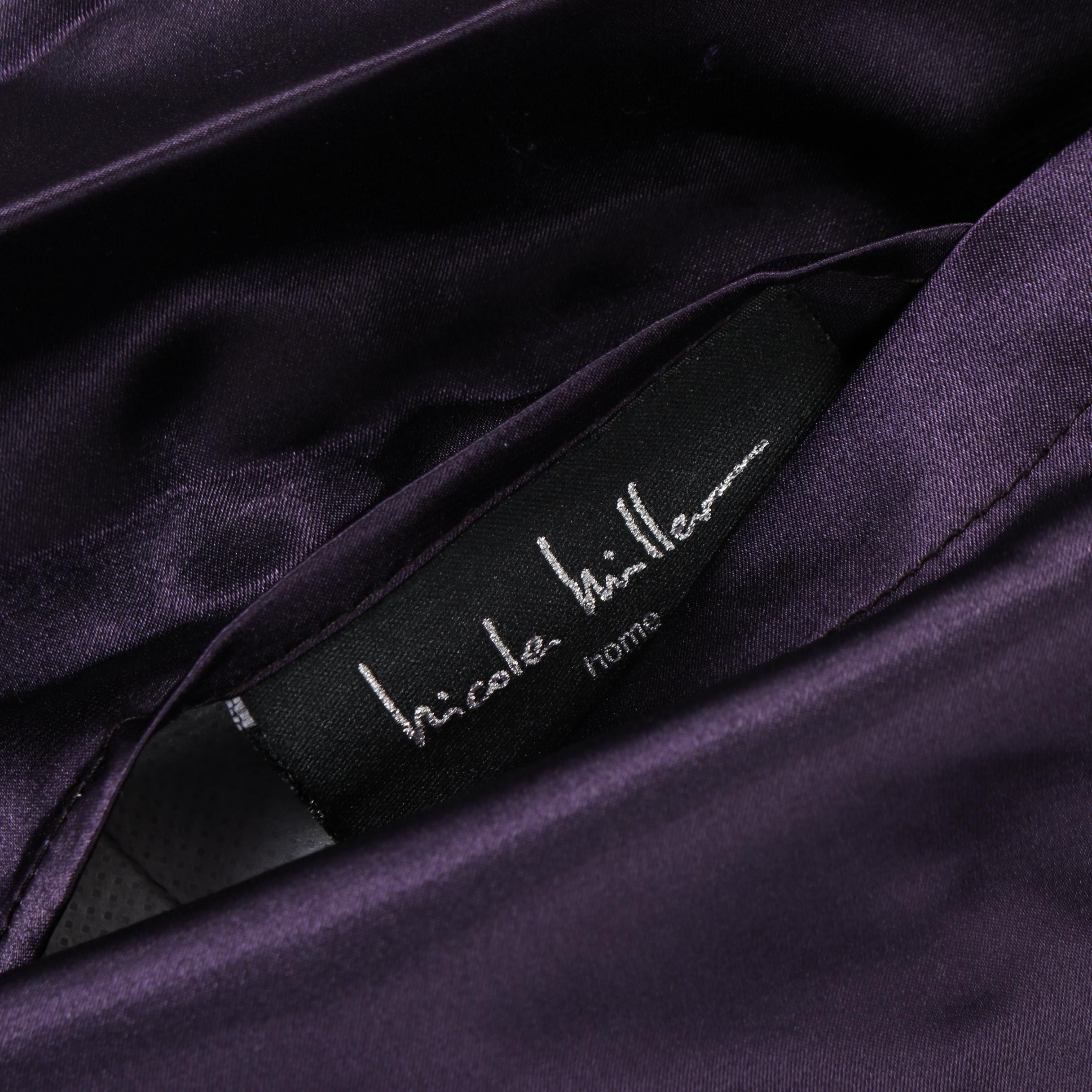 Contemporary Nicole Miller Aubergine Coverlet and Pillow Shams