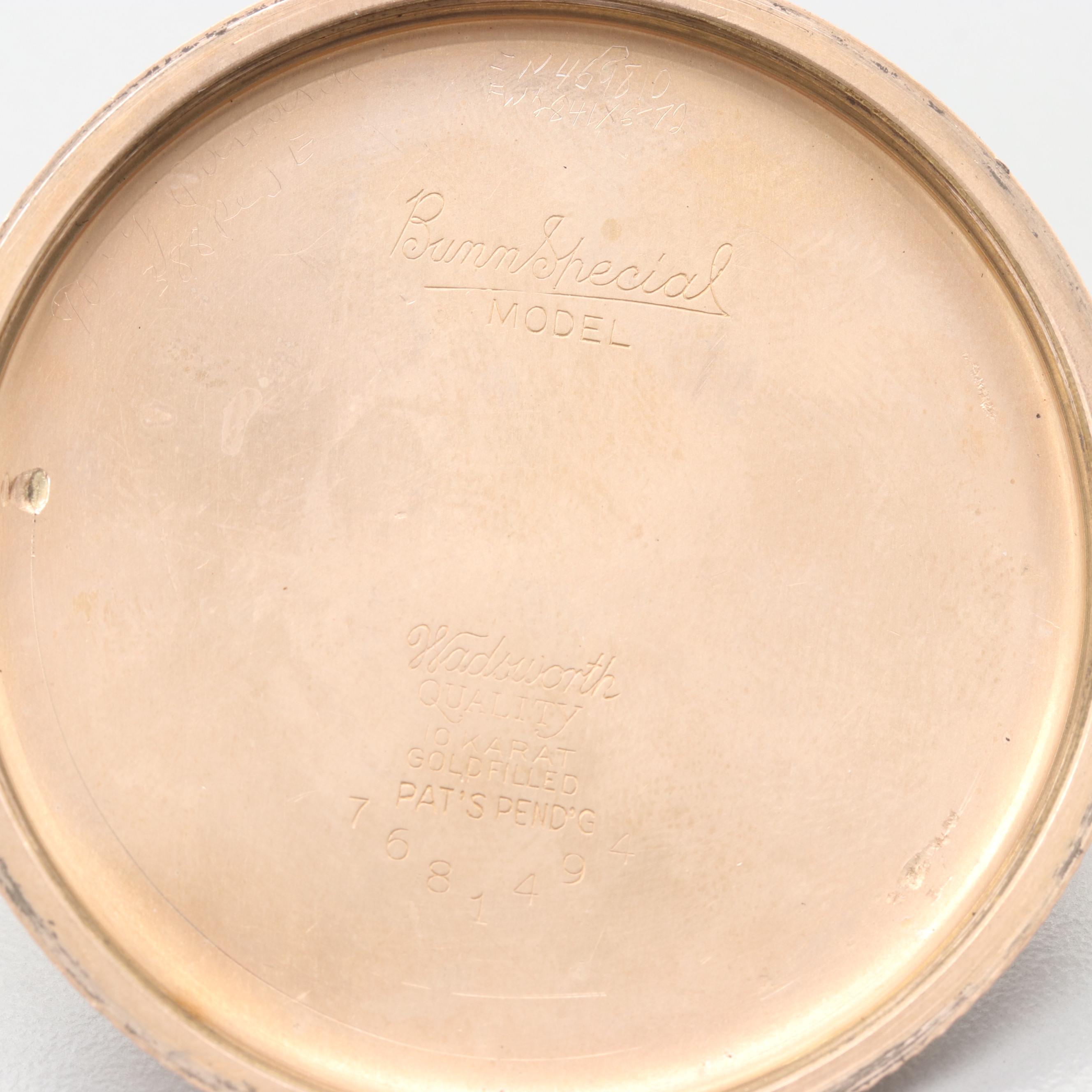 Illinois Watch Co. "Sidewinder" 10K Gold Filled Pocket Watch, Circa 1908