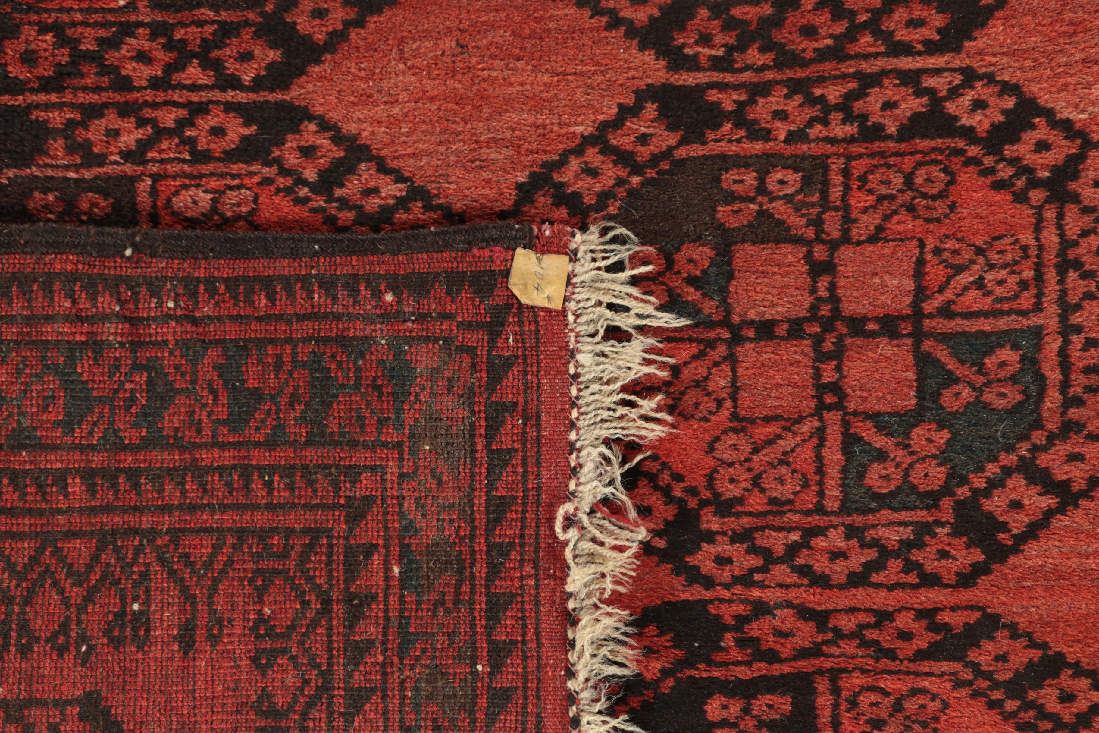 Hand-Knotted Afghan Ersari Wool Area Rug
