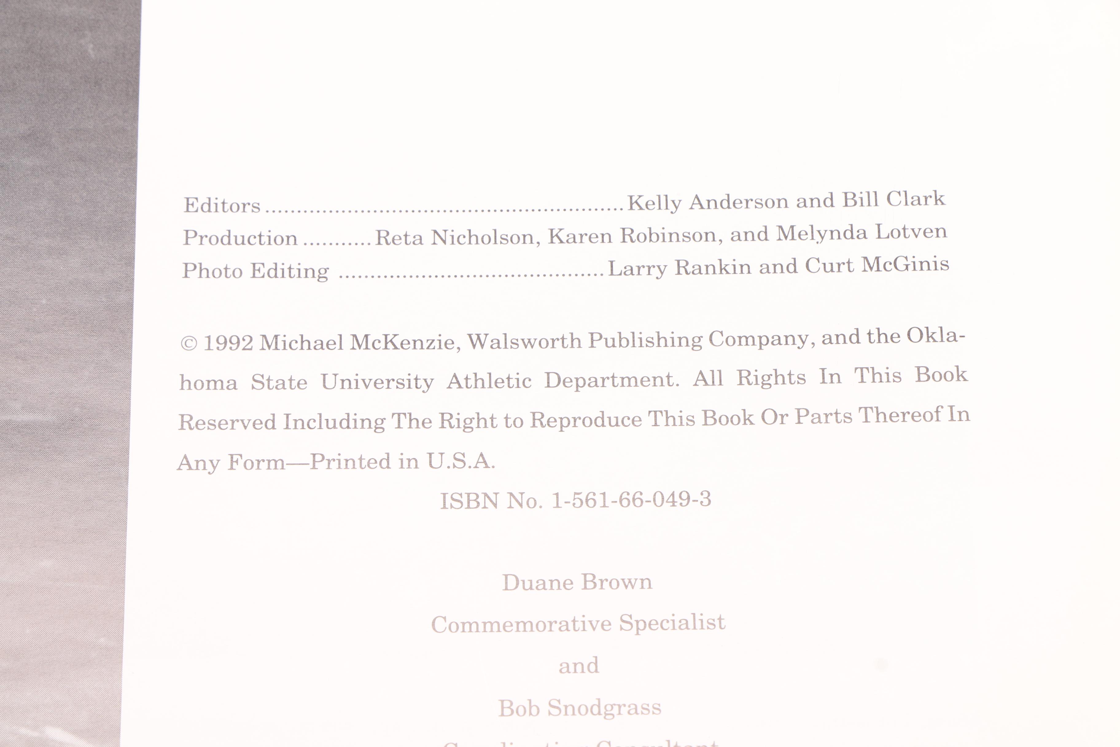 Signed "Sports Immortals" with Limited Edition "Oklahoma State University"