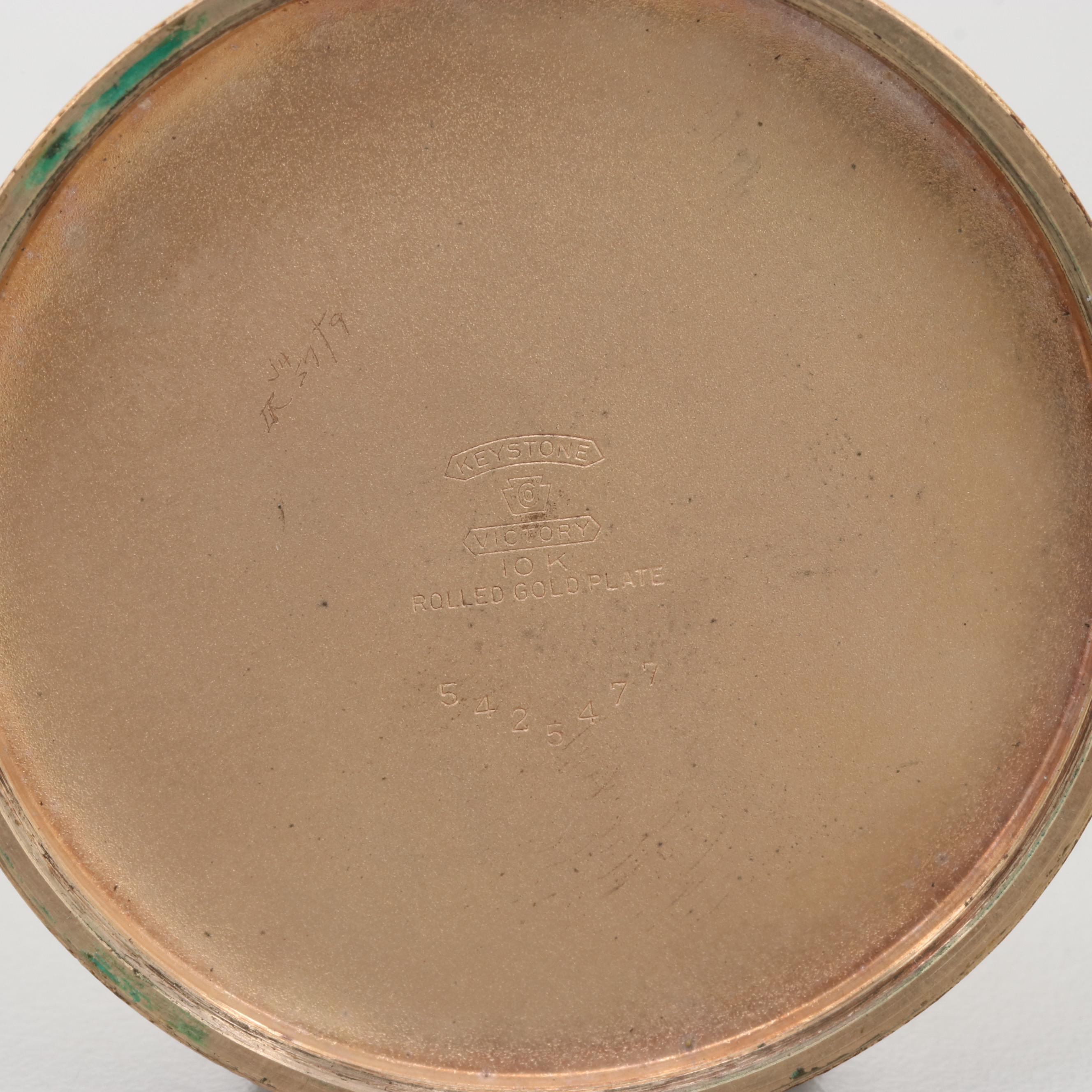 Garland Open Face 10K Rolled Gold Plate Pocket Watch