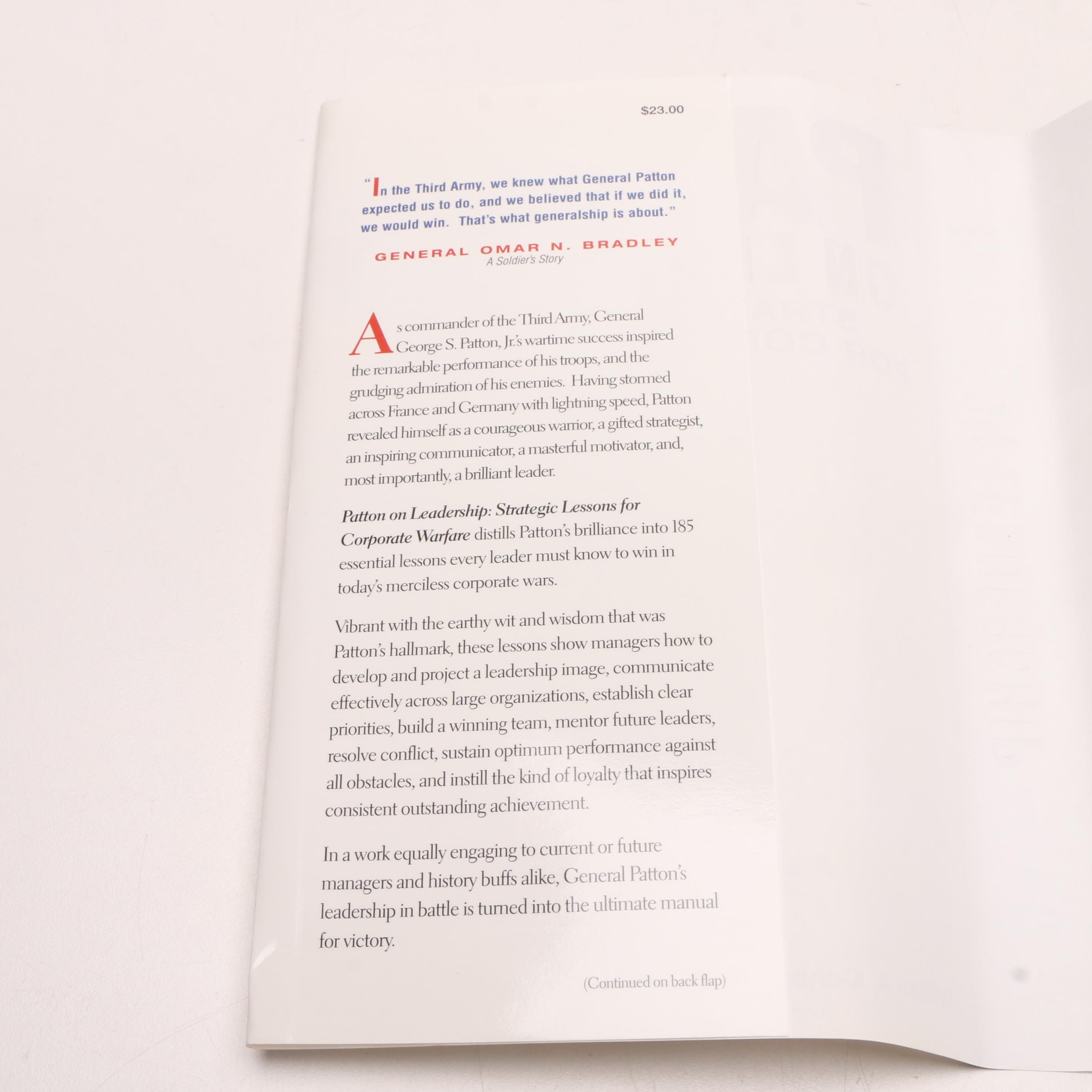 Nonfiction Books including First Edition "Patton on Leadership" by Alan Axelrod