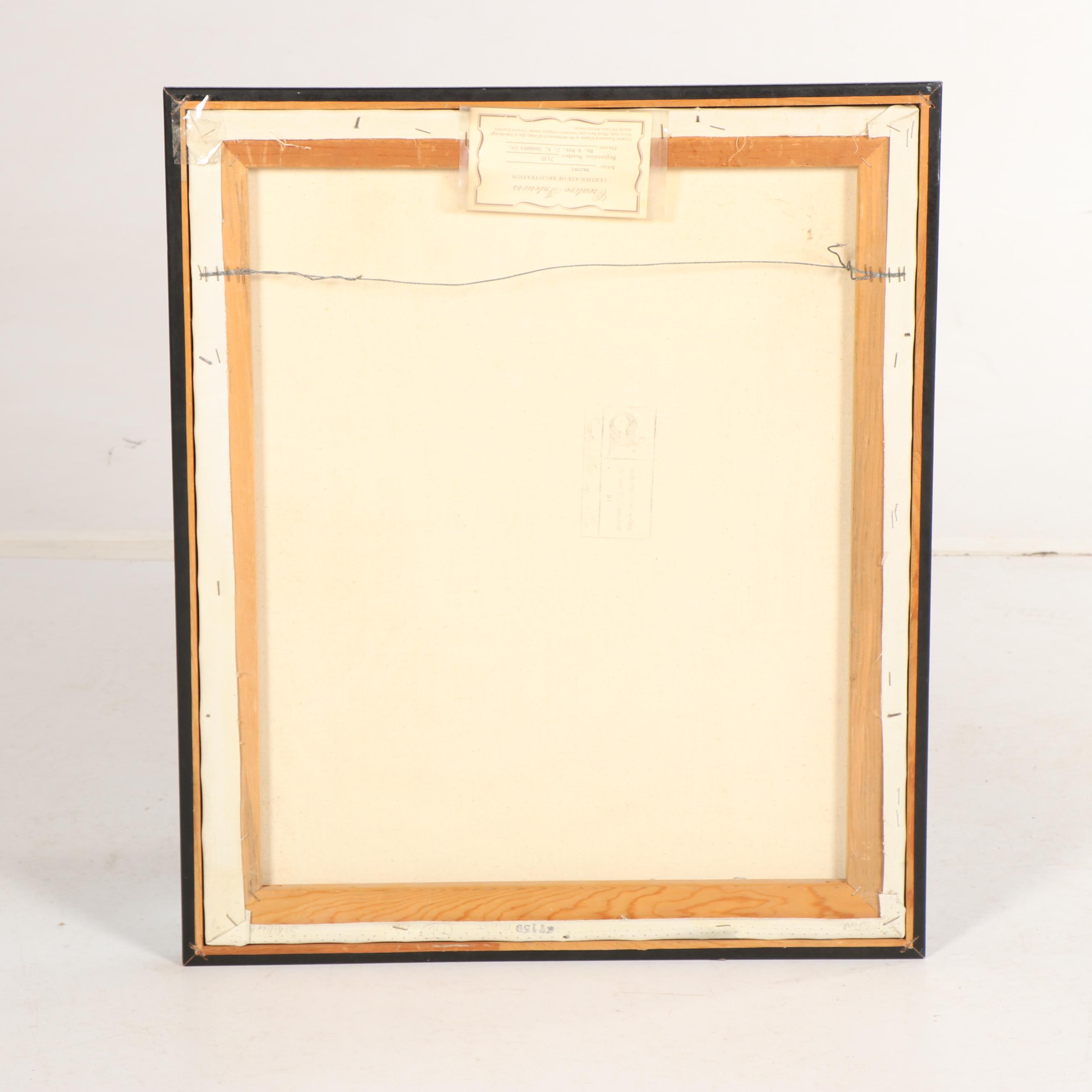 Marcel Barrat Oil Painting of Parisian Street