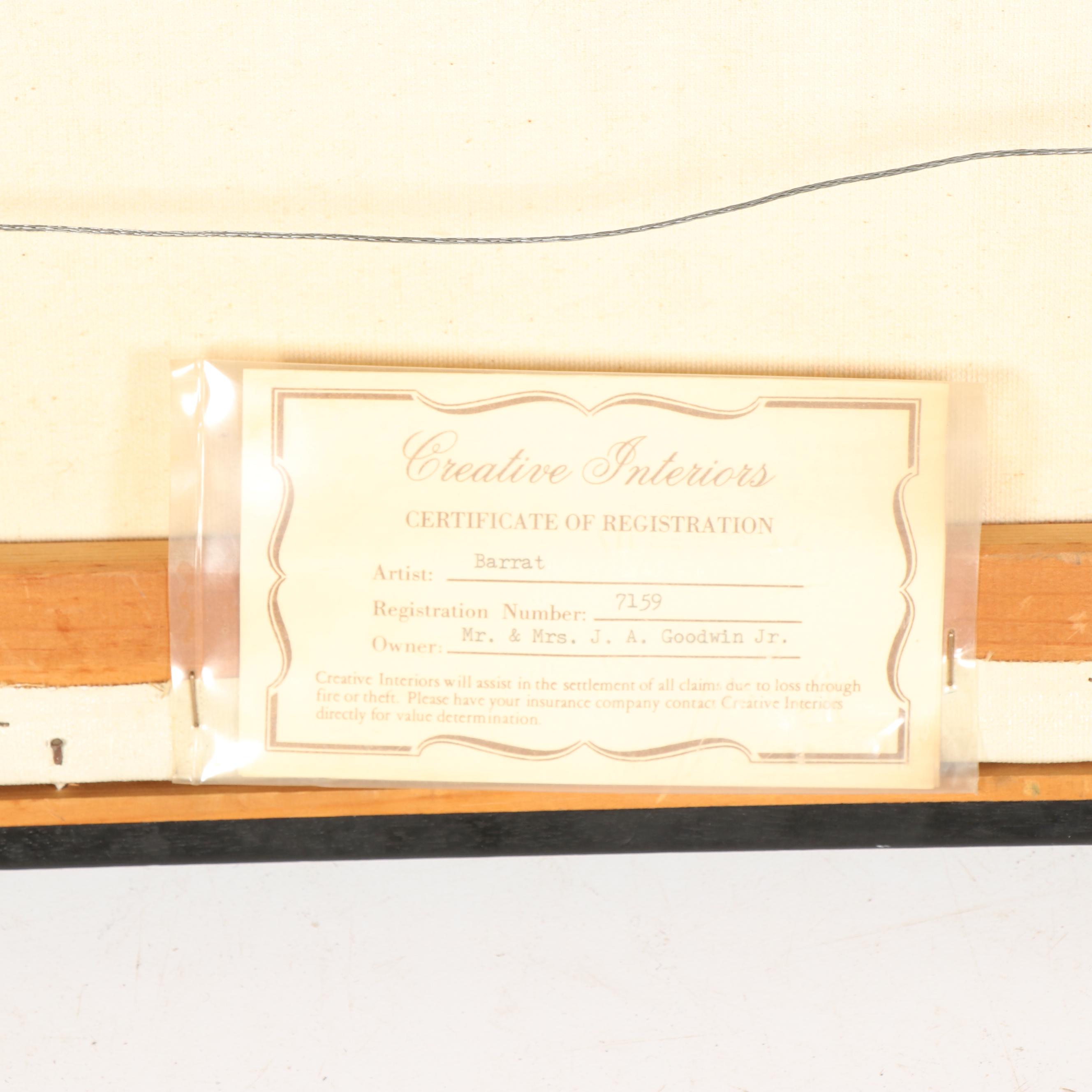 Marcel Barrat Oil Painting of Parisian Street