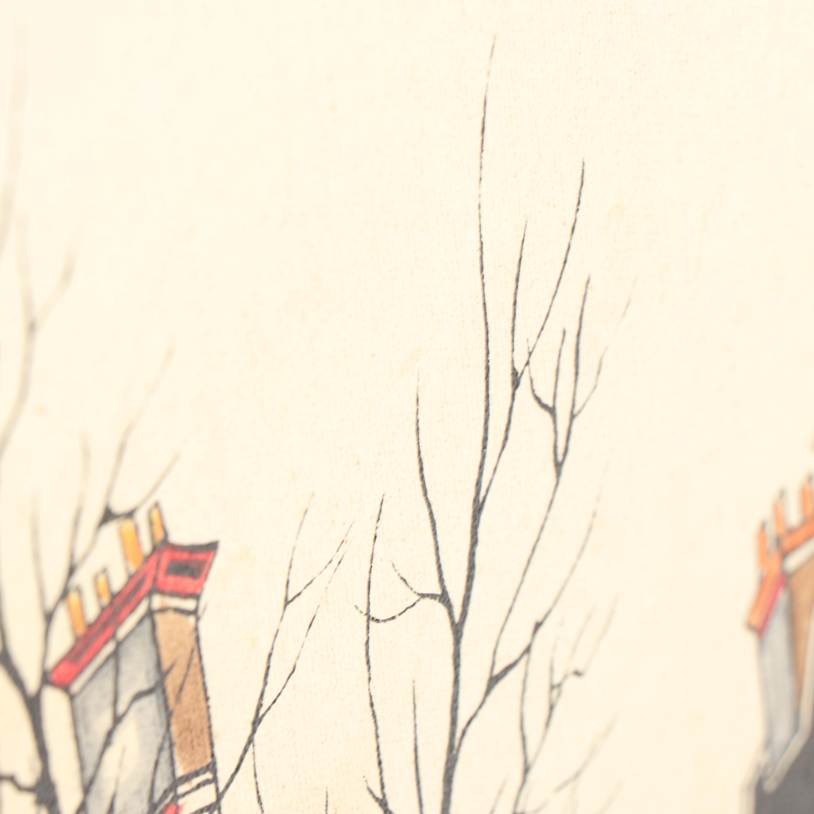 Marcel Barrat Oil Painting of Parisian Street