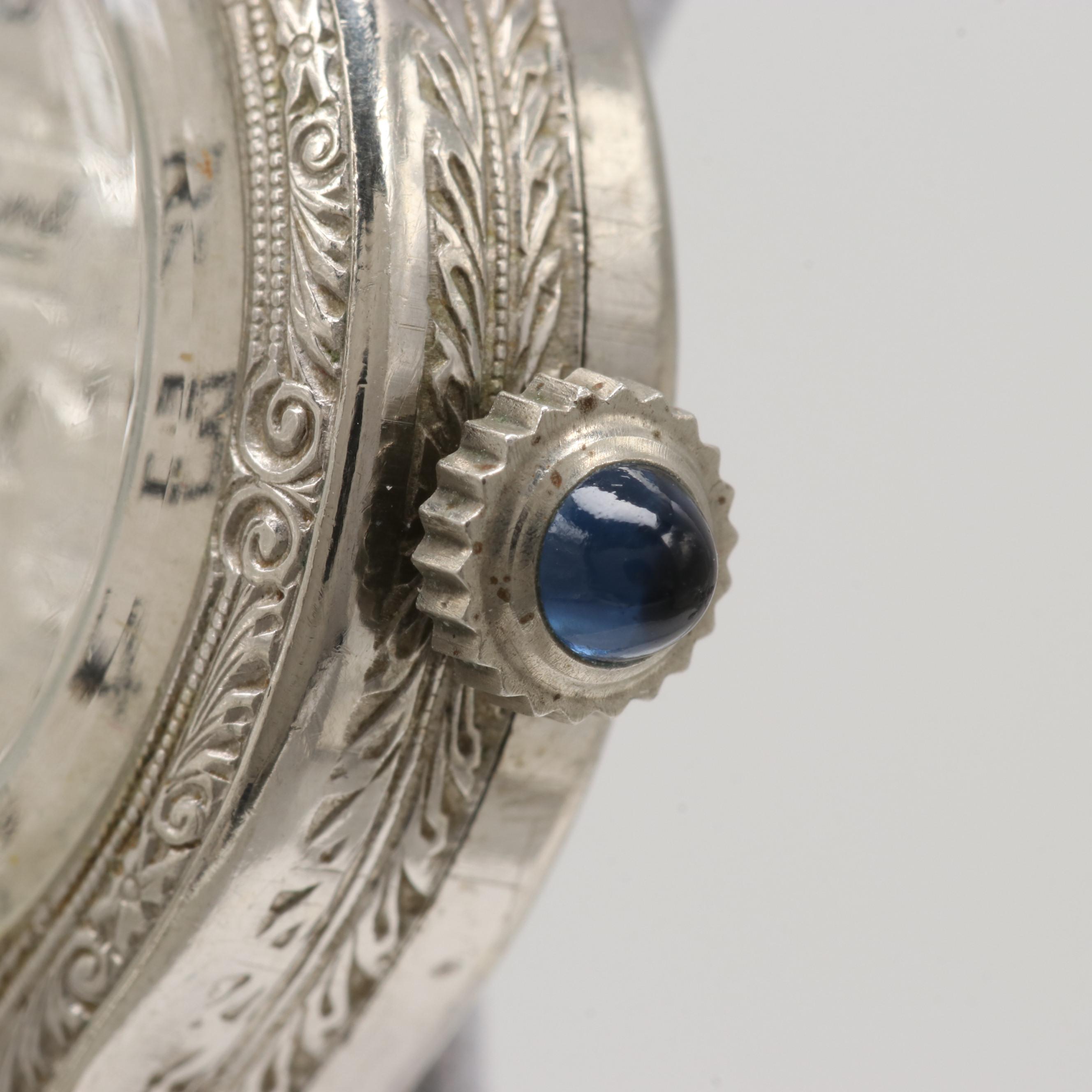 Vintage Stem Wind Bedford 14K White Rolled Gold Plated Watch