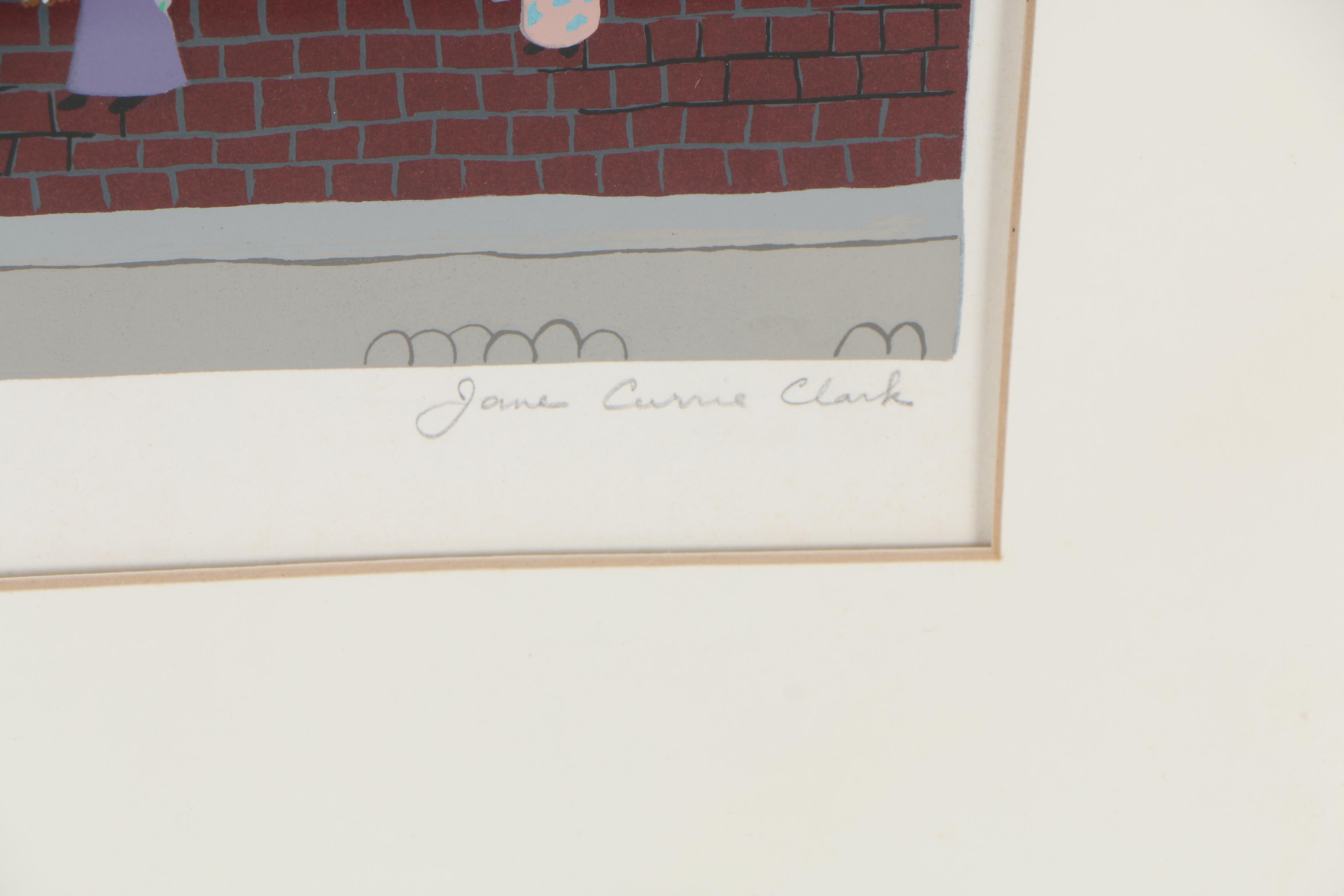 Jane Currie Clark Serigraph "Halloween"