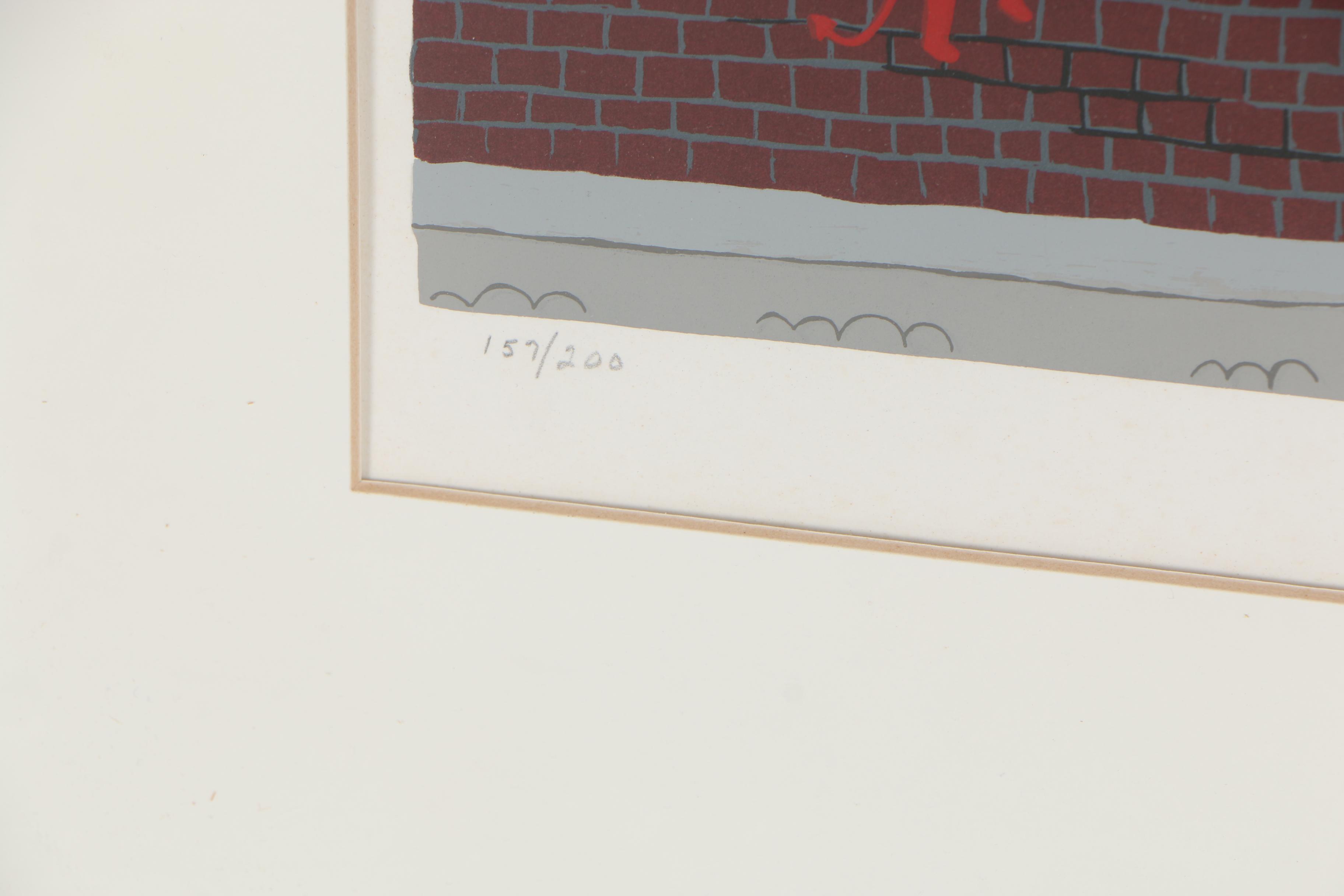 Jane Currie Clark Serigraph "Halloween"