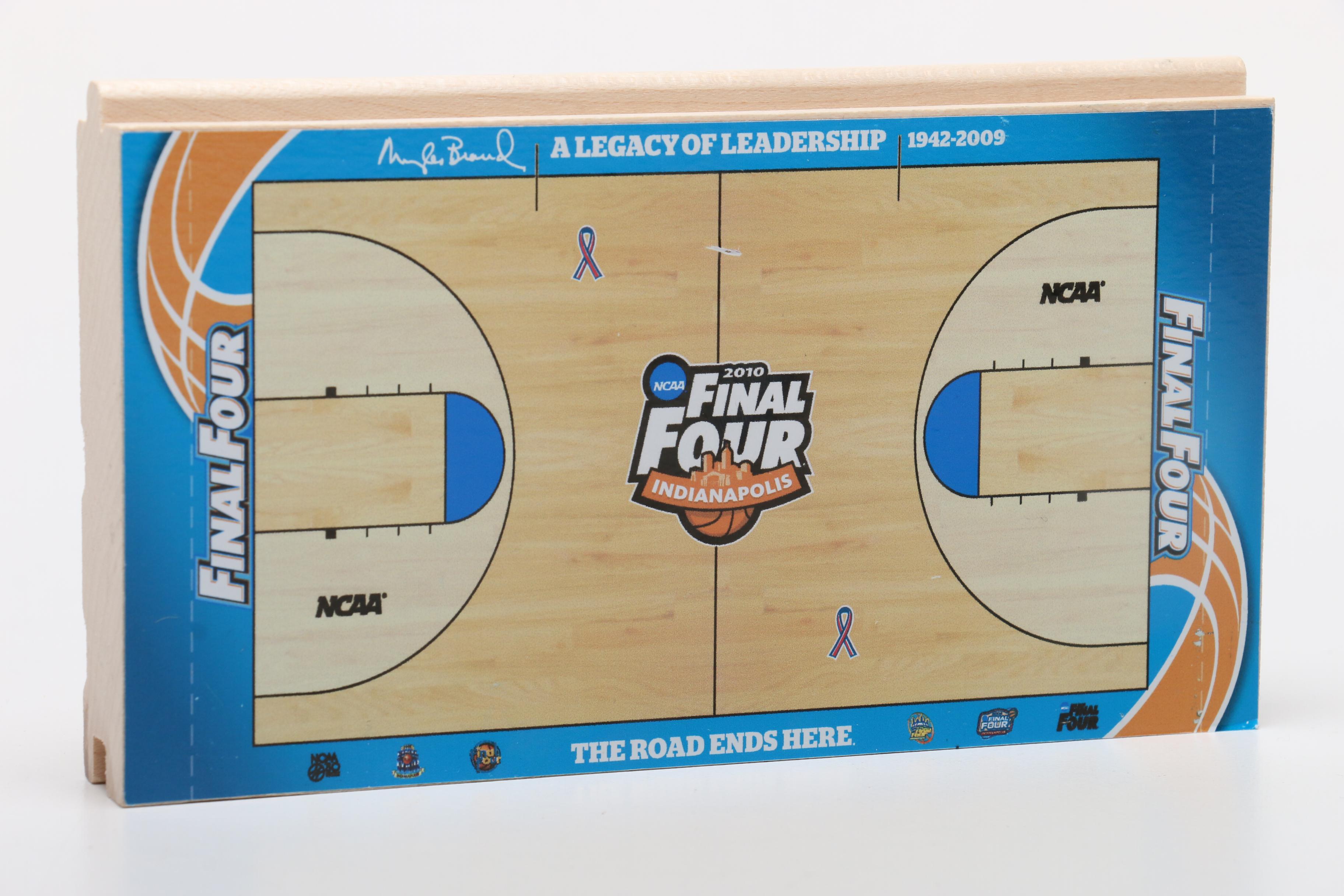 2010 NCAA Final Four Championship Final Game Full Ticket with Floor Sample