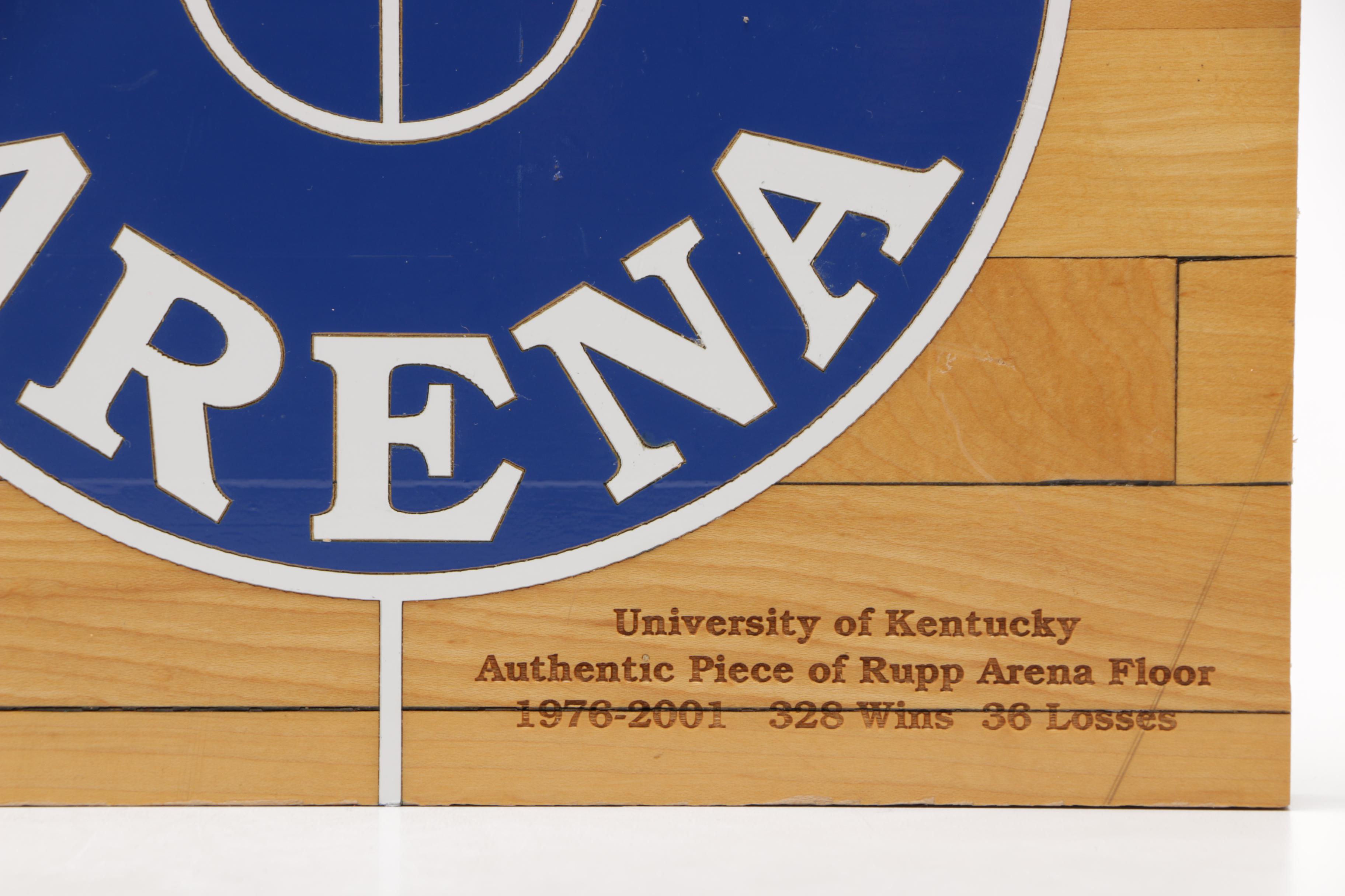 Authentic Piece of Rupp Arena Basketball Court with Framed Photo Print