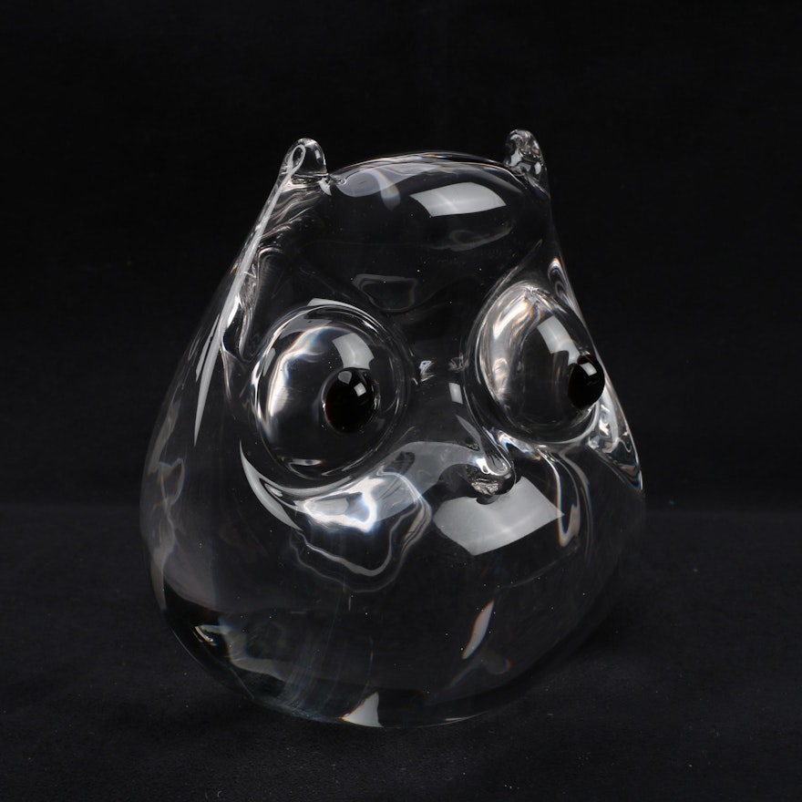 Art Glass Owl Paperweight