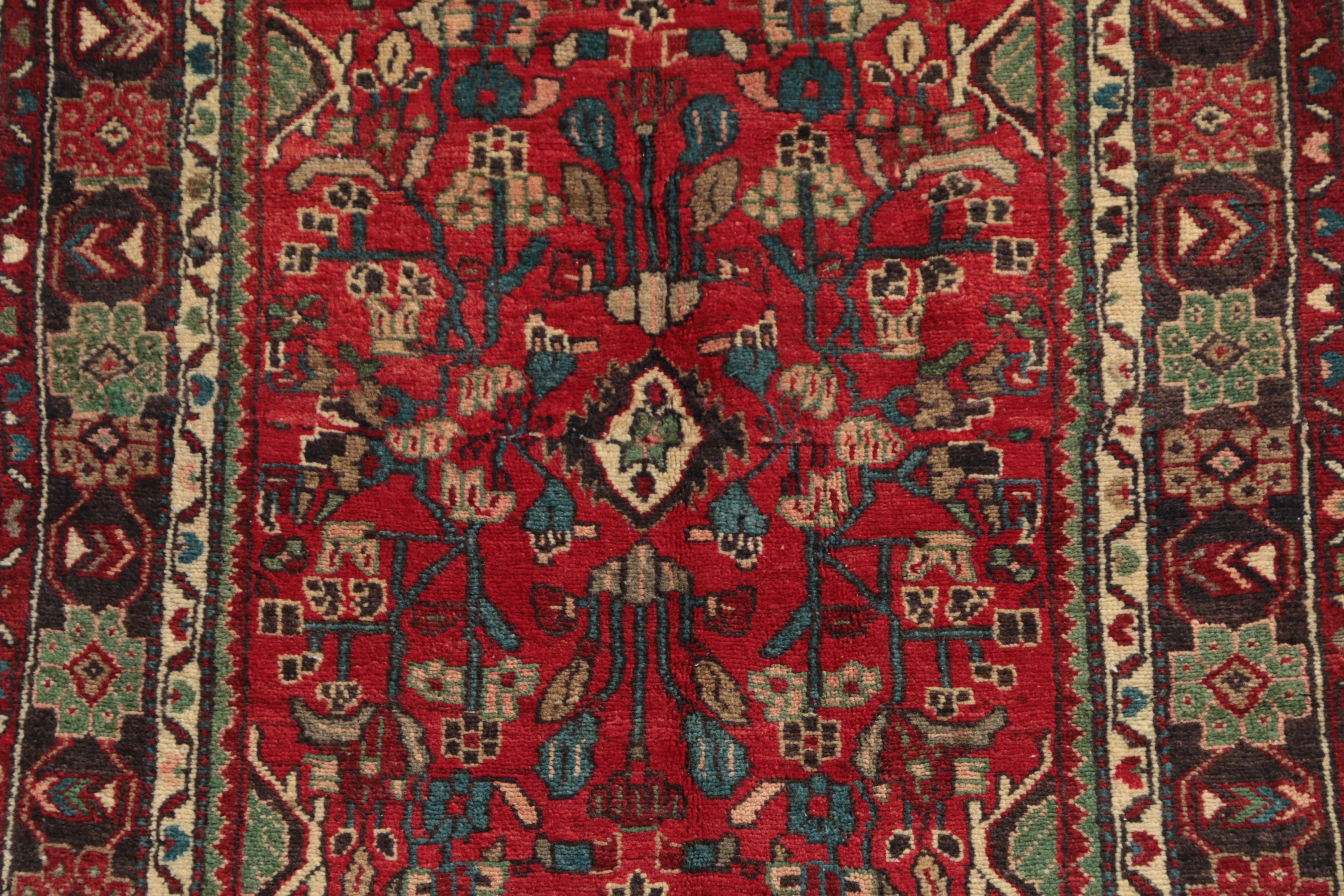 Hand-Knotted Persian Malayer Wool Rug