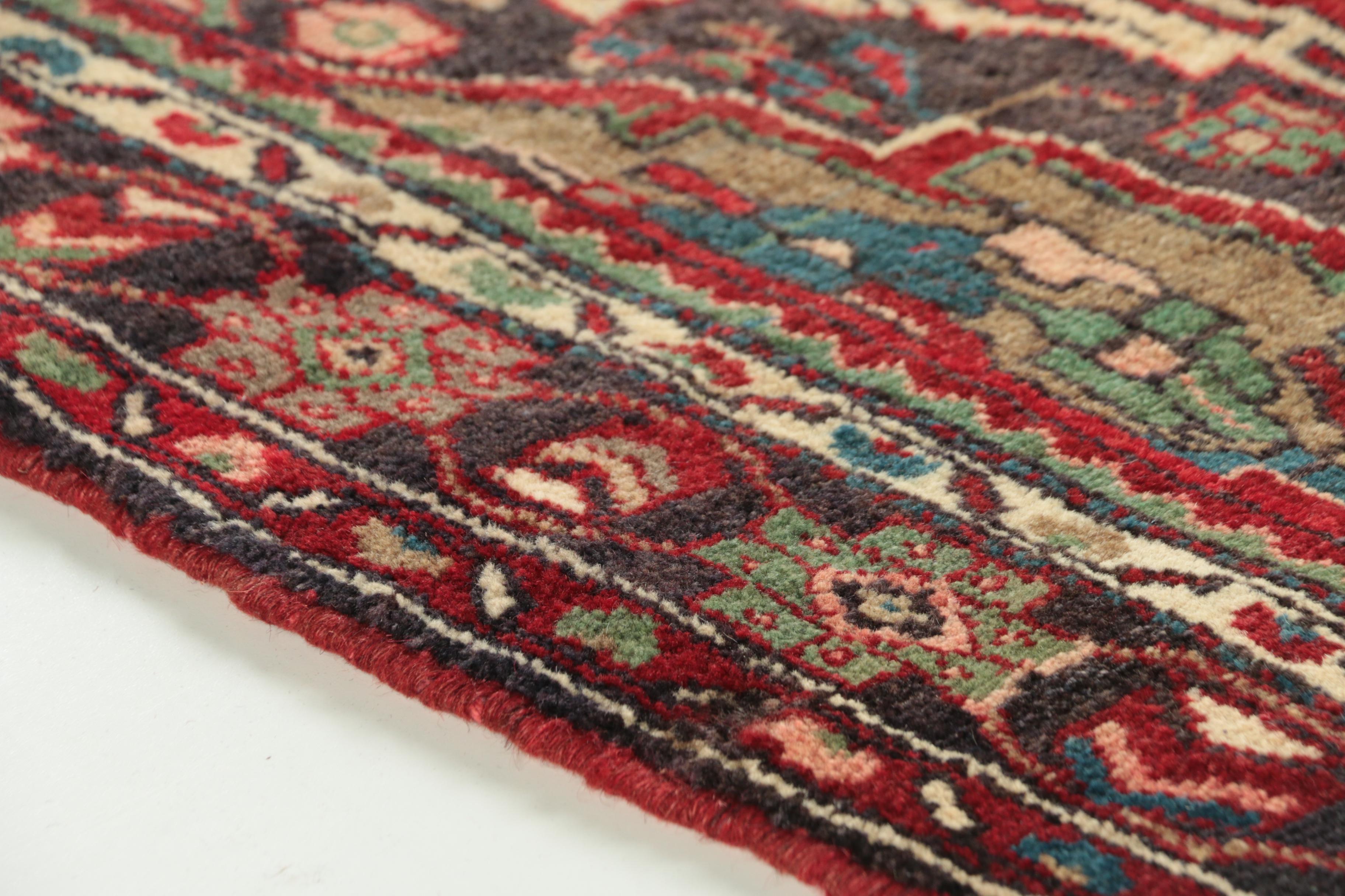 Hand-Knotted Persian Malayer Wool Rug