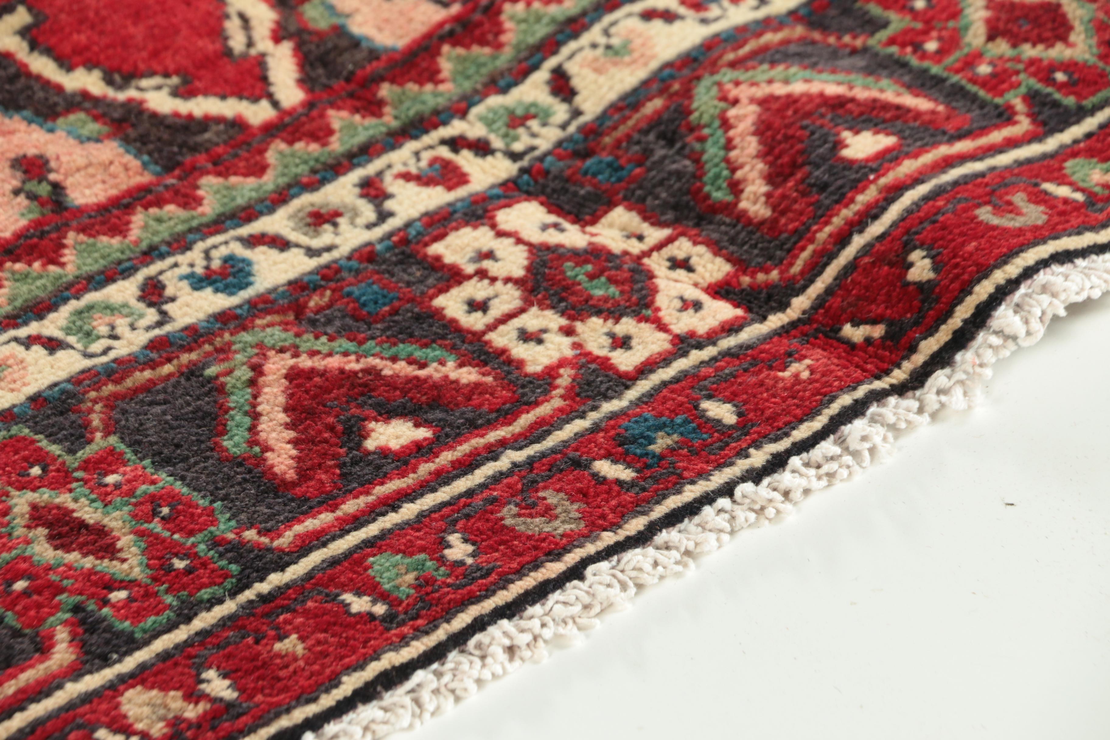 Hand-Knotted Persian Malayer Wool Rug