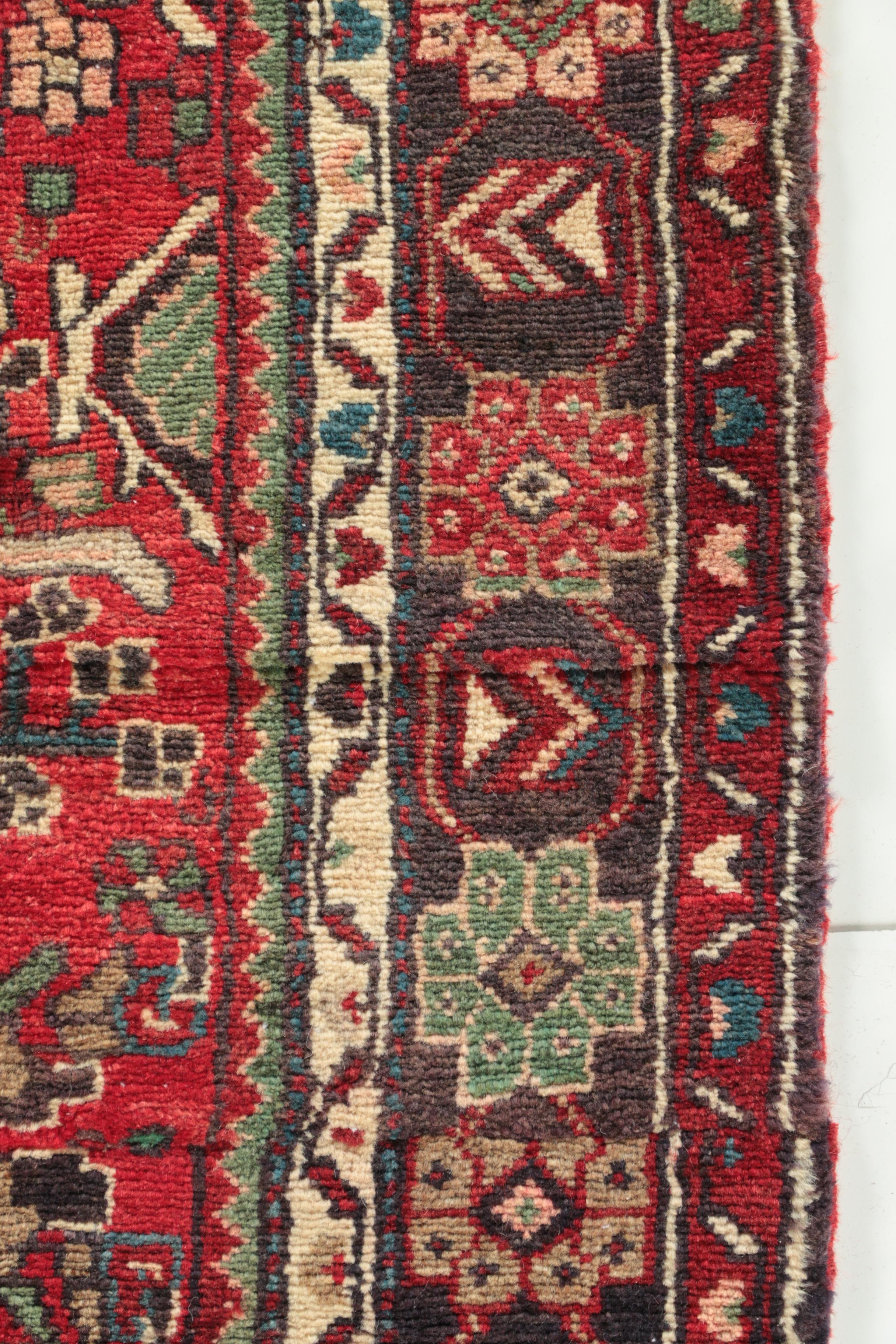 Hand-Knotted Persian Malayer Wool Rug