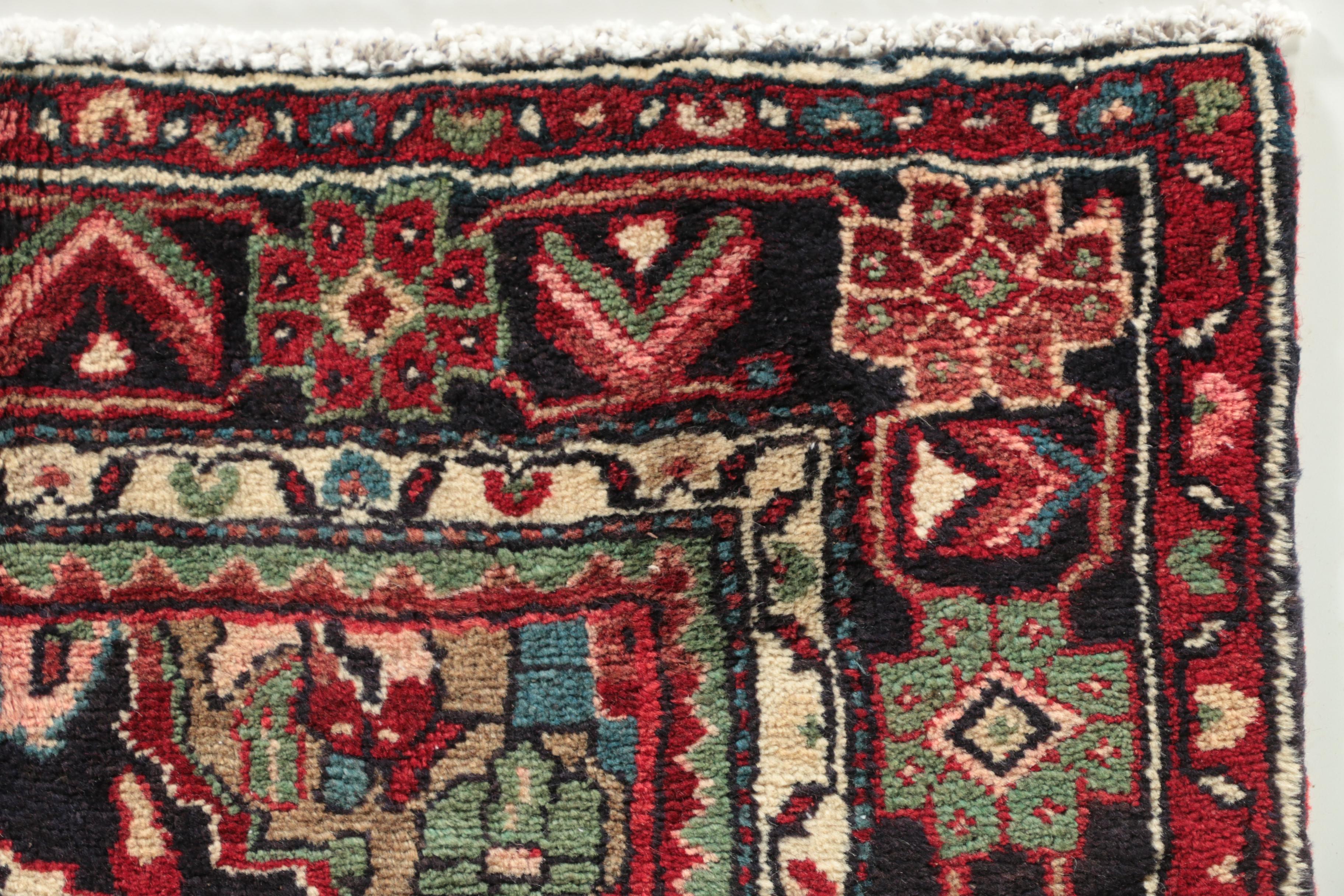 Hand-Knotted Persian Malayer Wool Rug