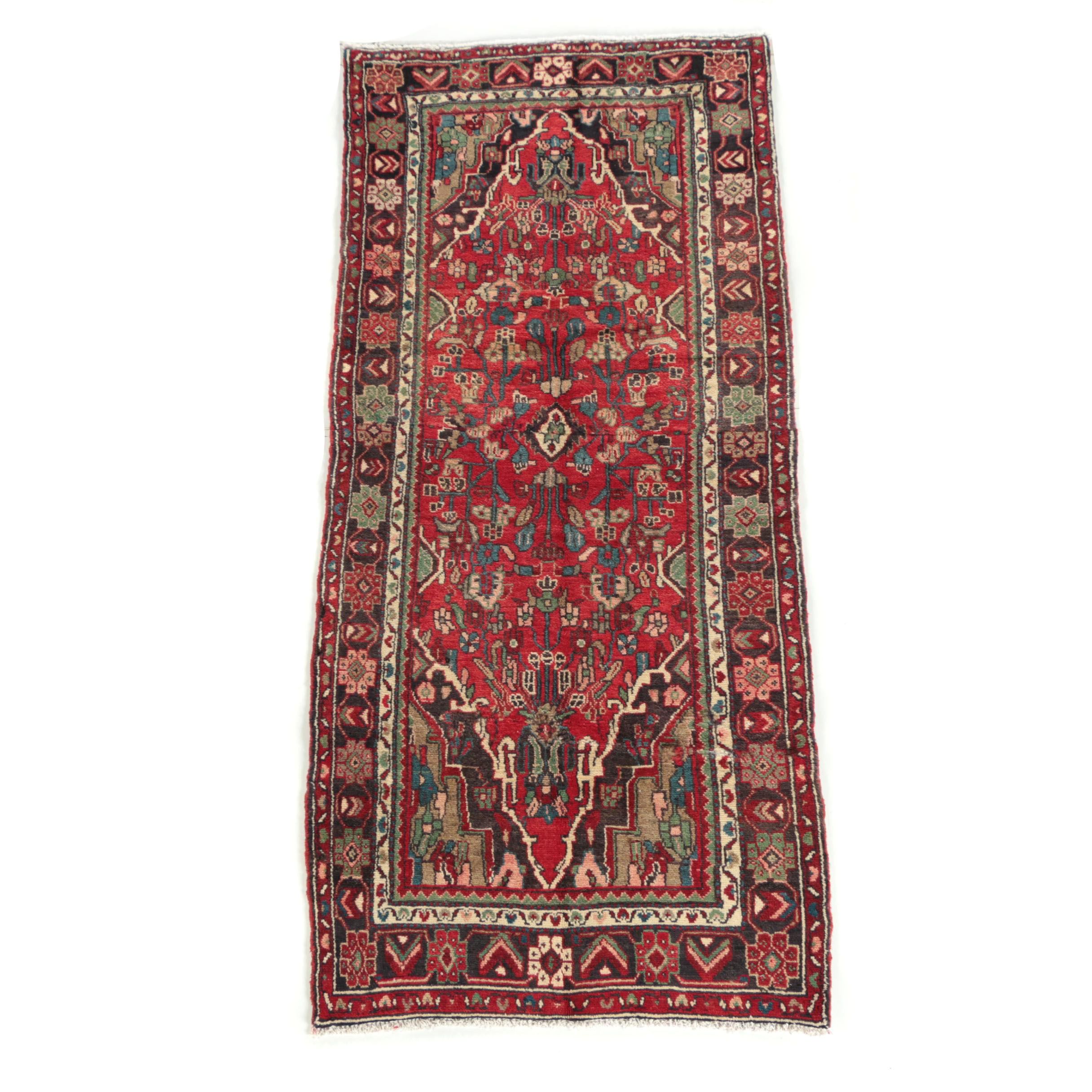 Hand-Knotted Persian Malayer Wool Rug