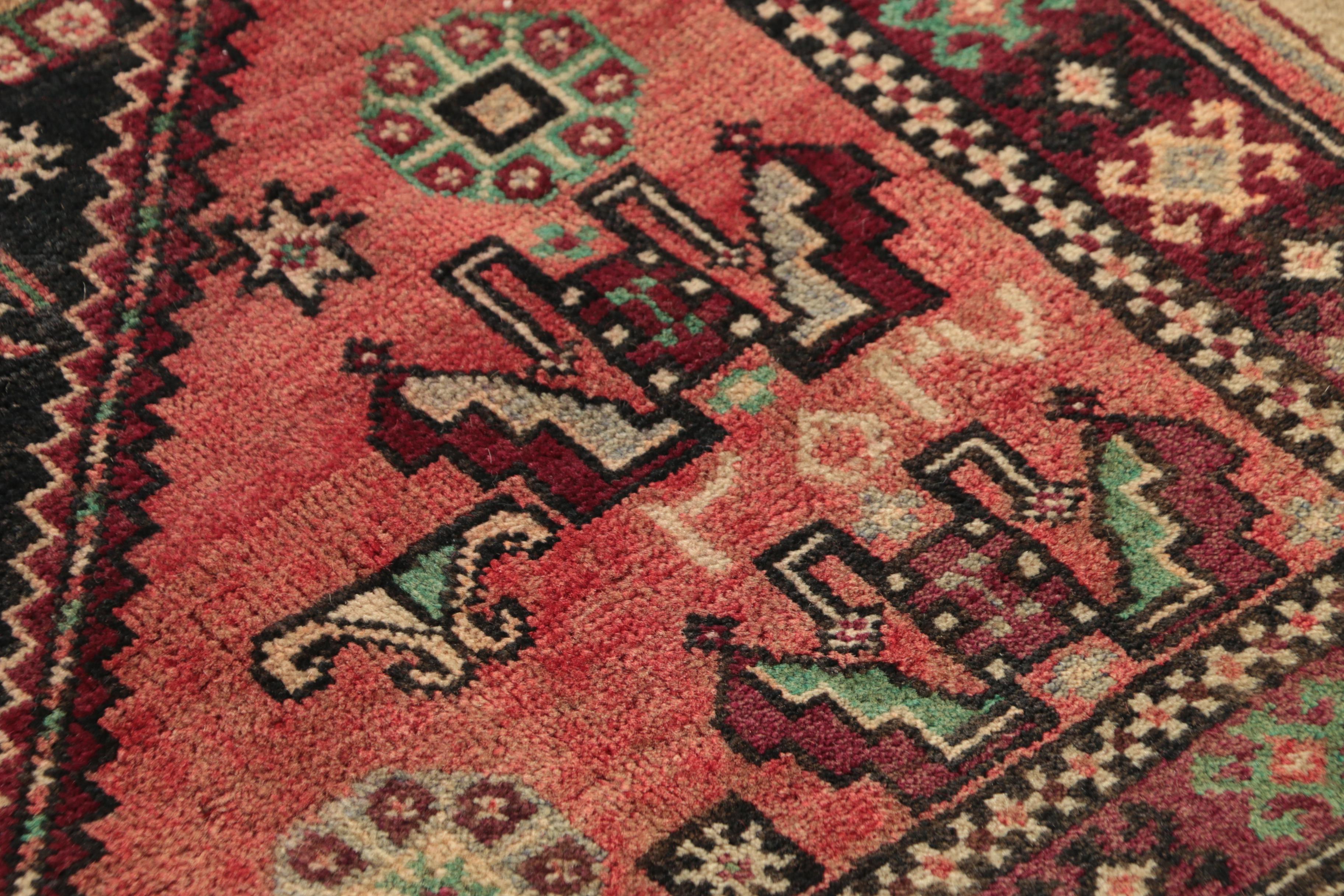 Hand-Knotted Inscribed Persian Quchan Wool Long Rug